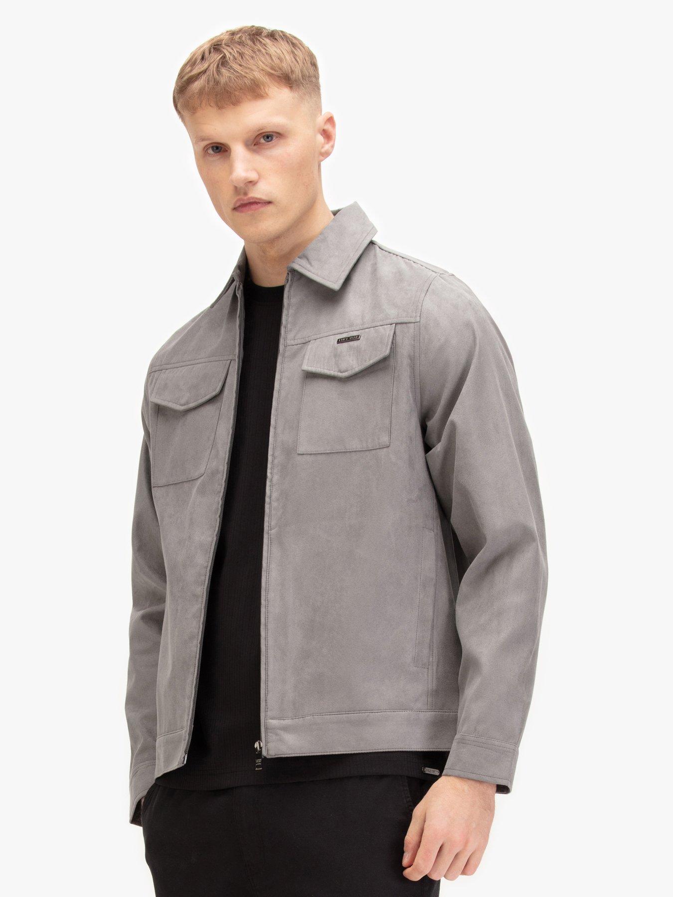 Luke 1977 Luke 1977 Dax Faux Suede Jacket - Dark Grey