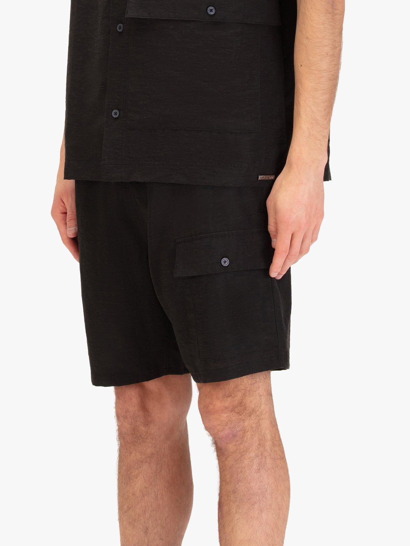 Image 3 of 7 of Luke 1977 Kaho Linen Shorts - Black