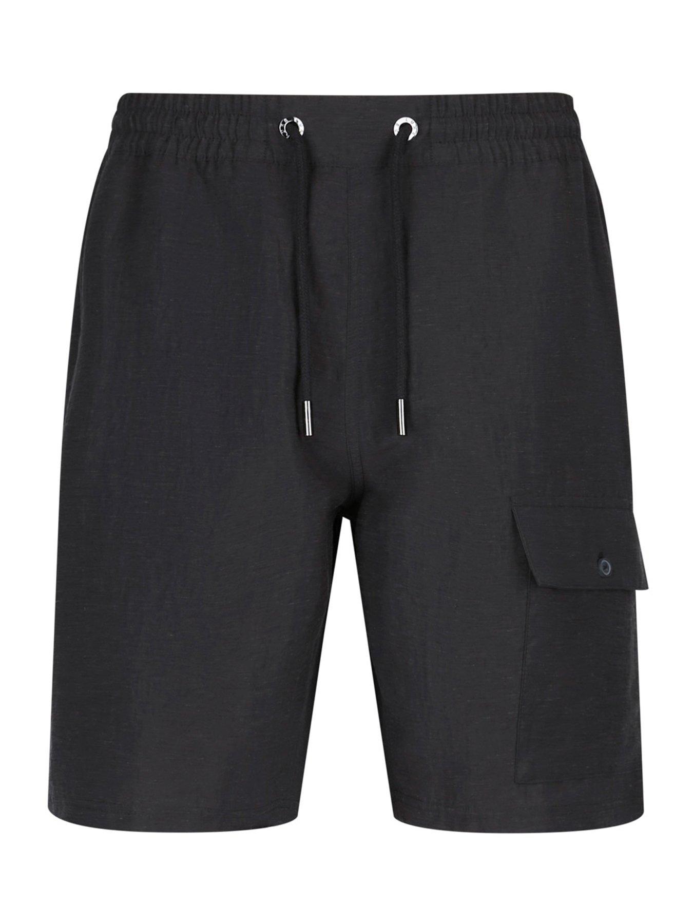 Image 4 of 7 of Luke 1977 Kaho Linen Shorts - Black