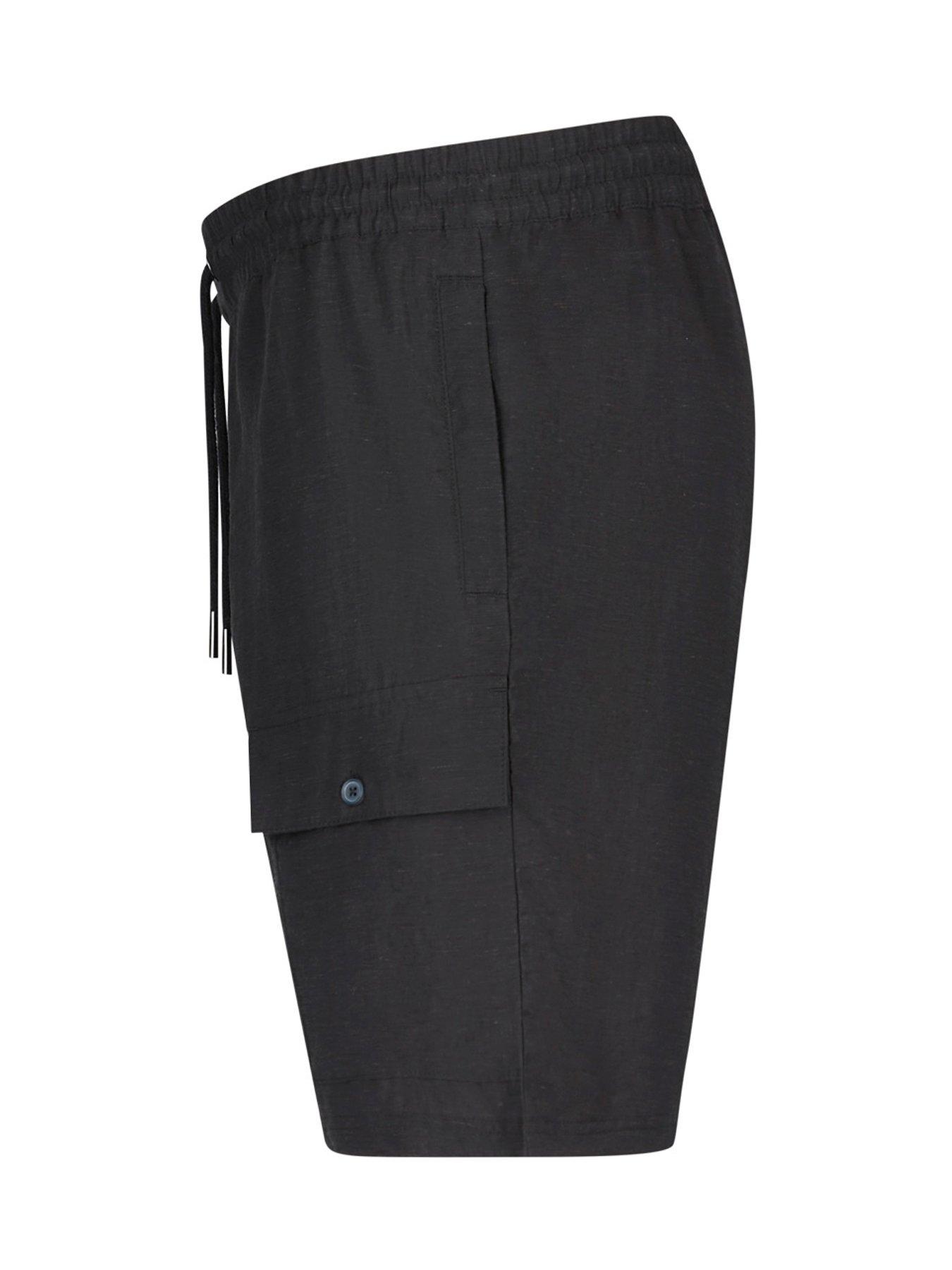 Image 6 of 7 of Luke 1977 Kaho Linen Shorts - Black
