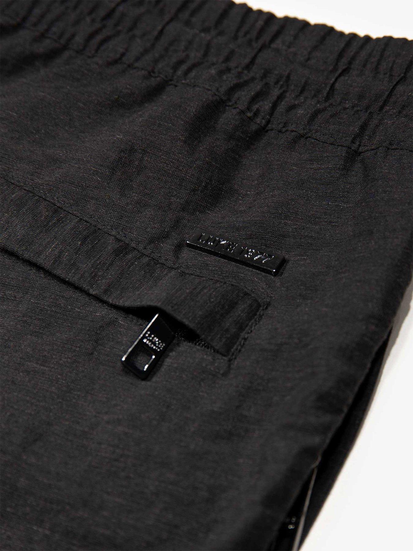 Image 7 of 7 of Luke 1977 Kaho Linen Shorts - Black