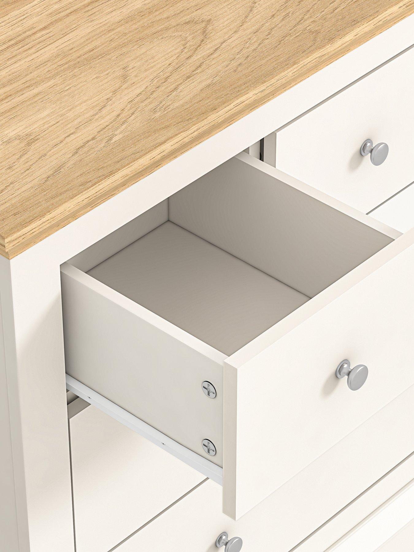 Image 3 of 7 of The Very Collection Hanna 3&nbsp;+ 2 Drawer Chest - Grey, Cream