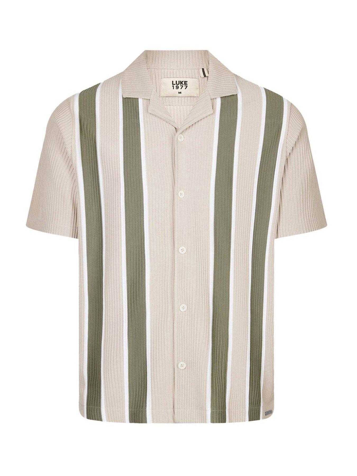 Image 5 of 7 of Luke 1977 Gwithian Short Sleeve Shirt - Beige