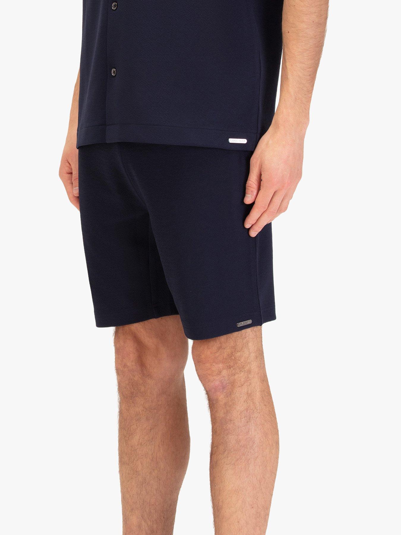 Image 3 of 7 of Luke 1977 Paraga Crinkle Shorts - Navy