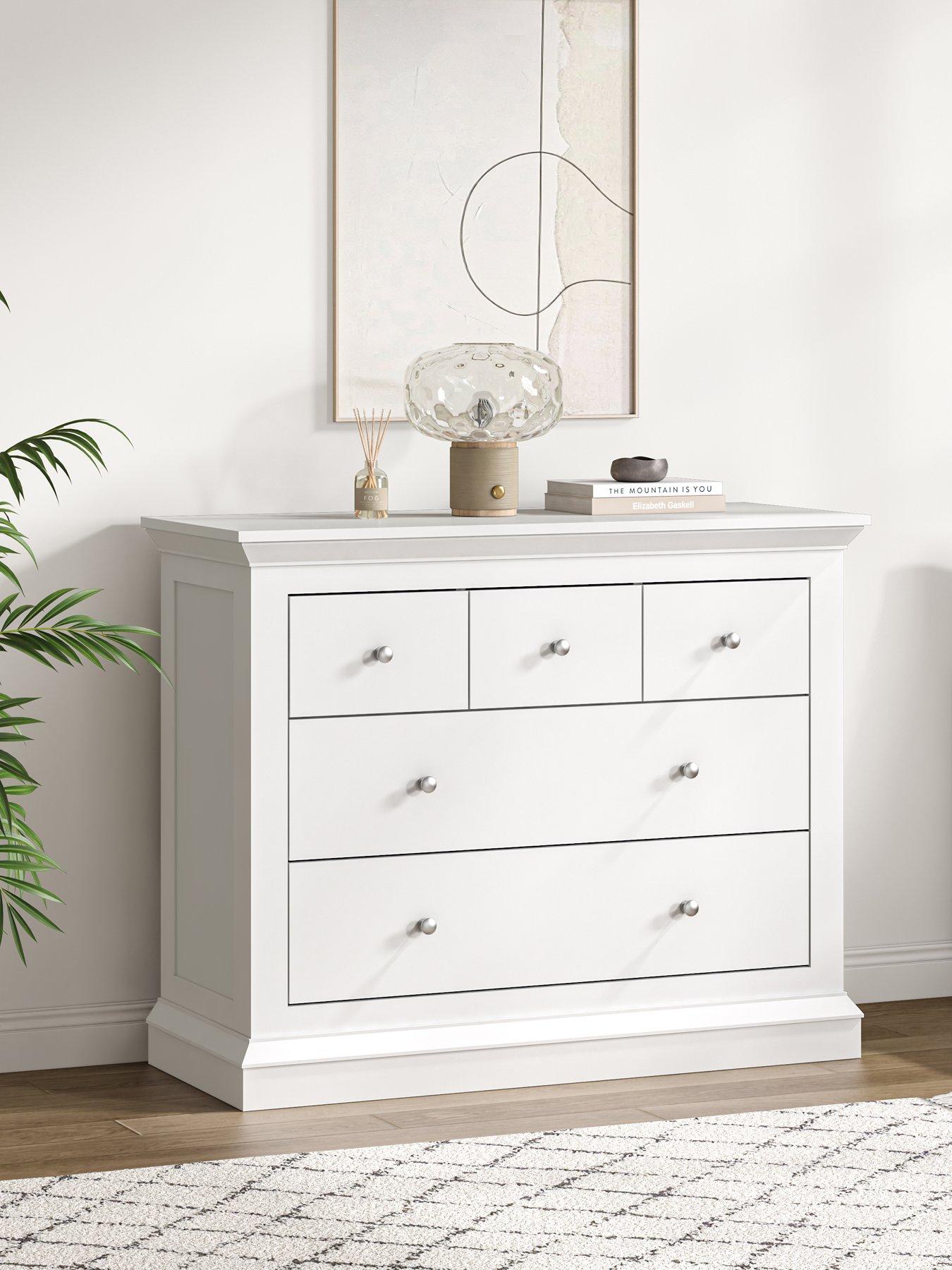 The Very Collection Hanna 3 + 2 Drawer Chest - White