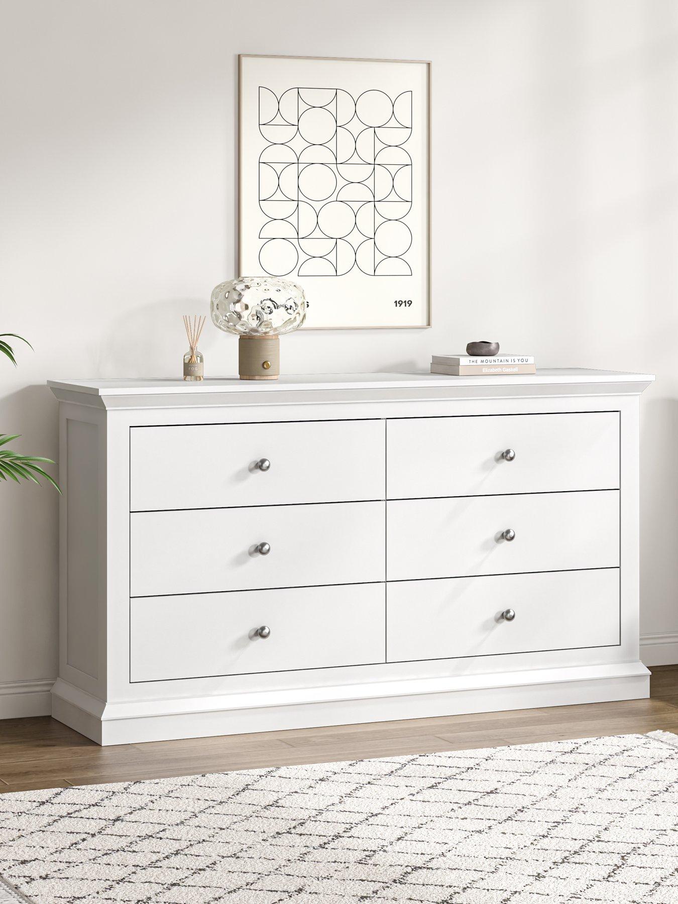 The Very Collection Hanna 3 + 3 Drawer Chest - White