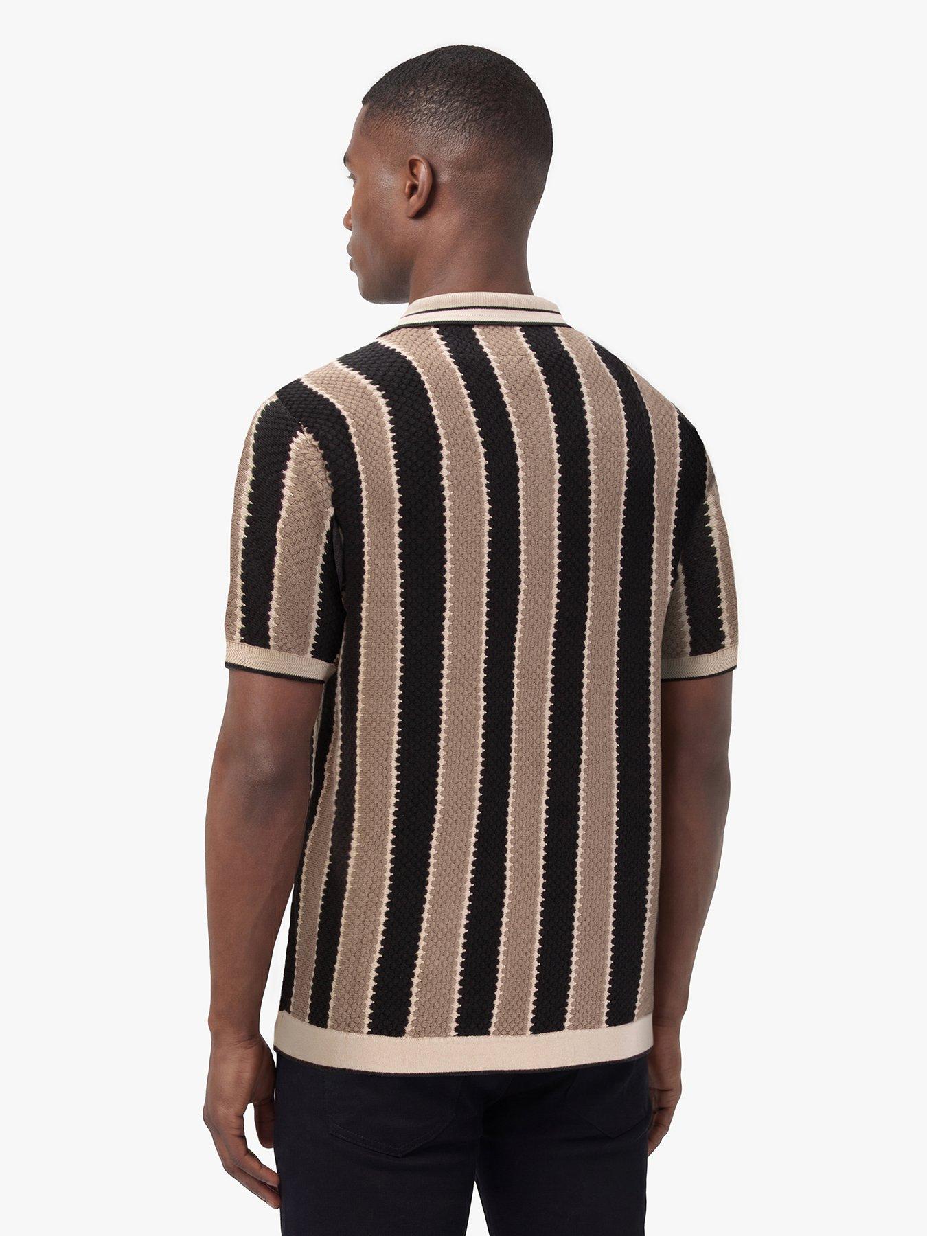  image of luke-1977-castletown-knitted-polo-black