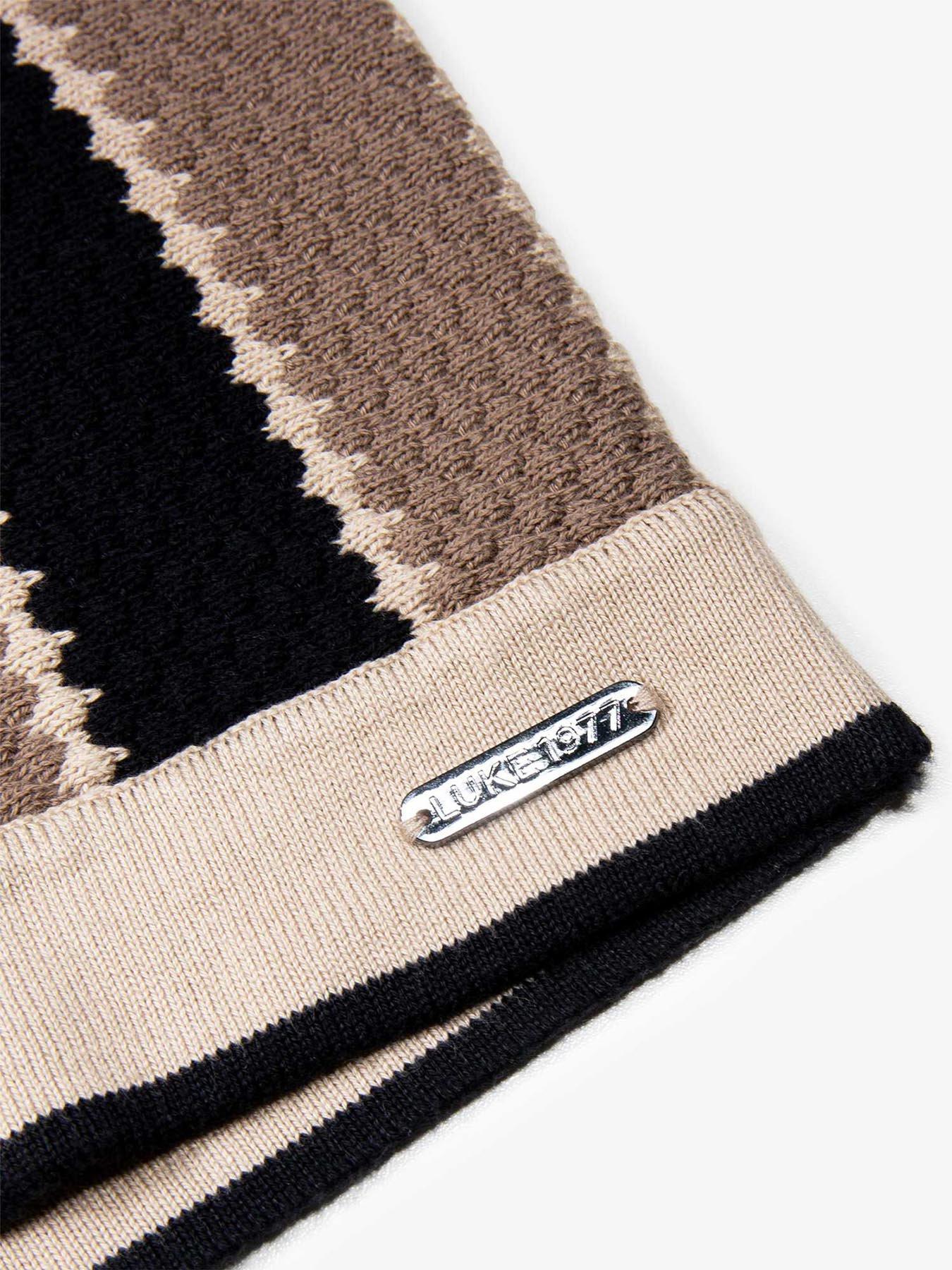  image of luke-1977-castletown-knitted-polo-black