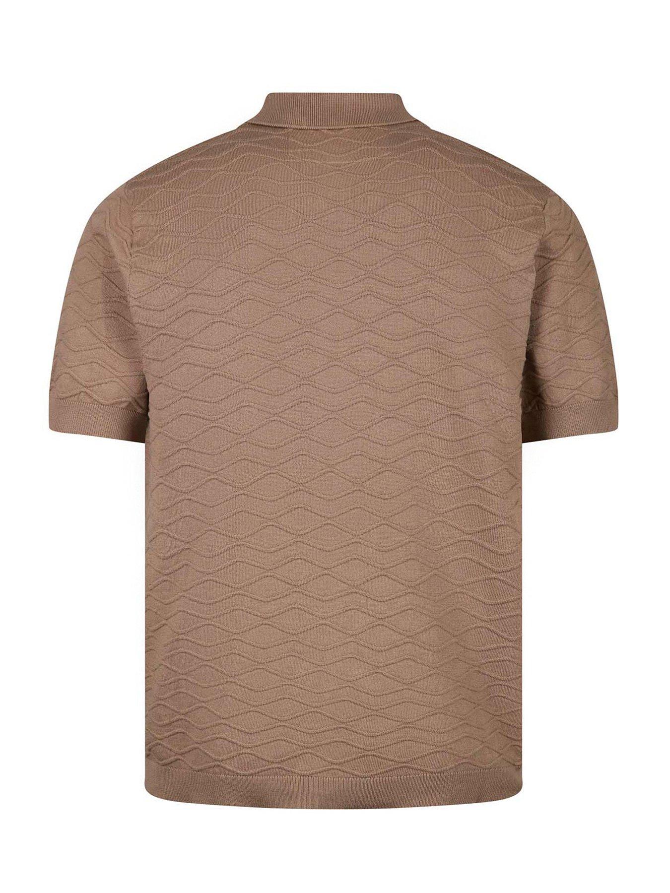 Image 5 of 6 of Luke 1977 Kennet Button Through Knitted Shirt - Brown