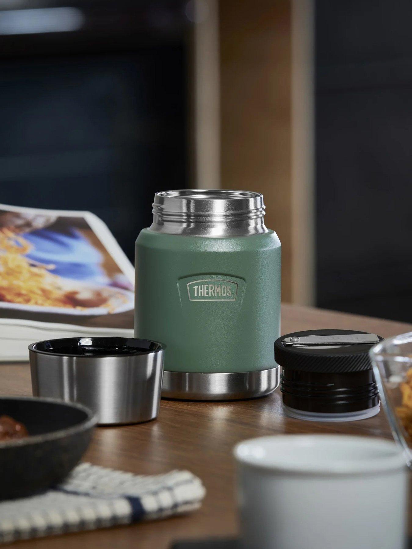 Thermos Icon Series Stainless Steel Food Flask 470ml With Spoon - Green