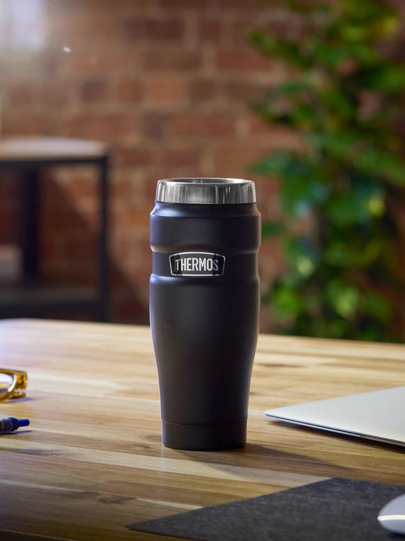 Image 1 of 5 of Thermos Stainless Steel King Travel Tumbler 470ml Matt Black