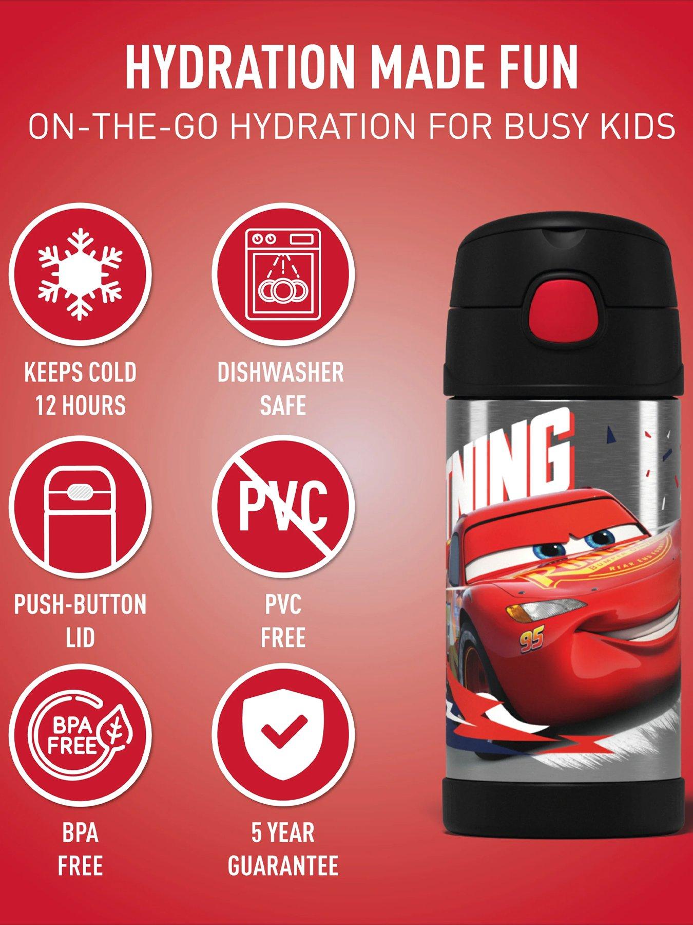 Image 3 of 6 of Thermos Disney Cars Funtainer Stainless Steel Bottle 355ml