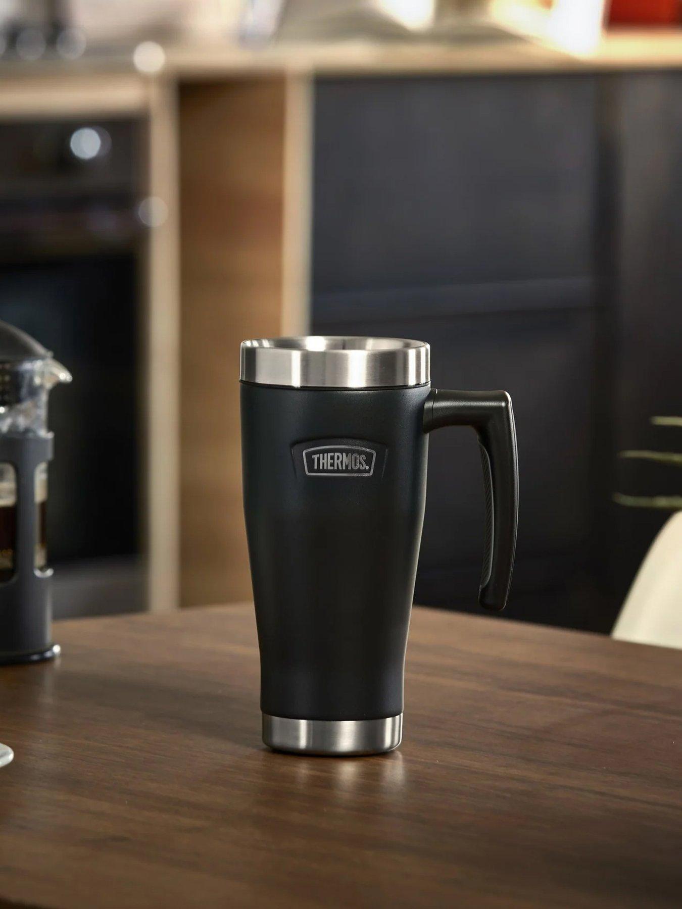 Image 1 of 6 of Thermos Icon Series Stainless Steel Travel Mug 470ml Granite Black
