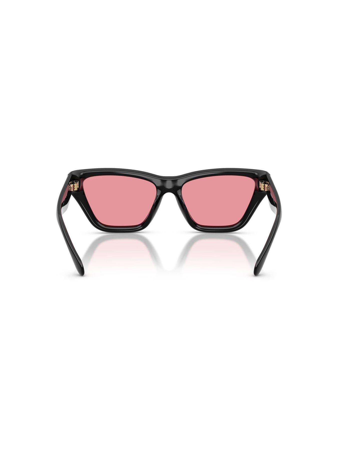Image 5 of 5 of COACH Thick Frame Black Sunglasses- With Red Lens