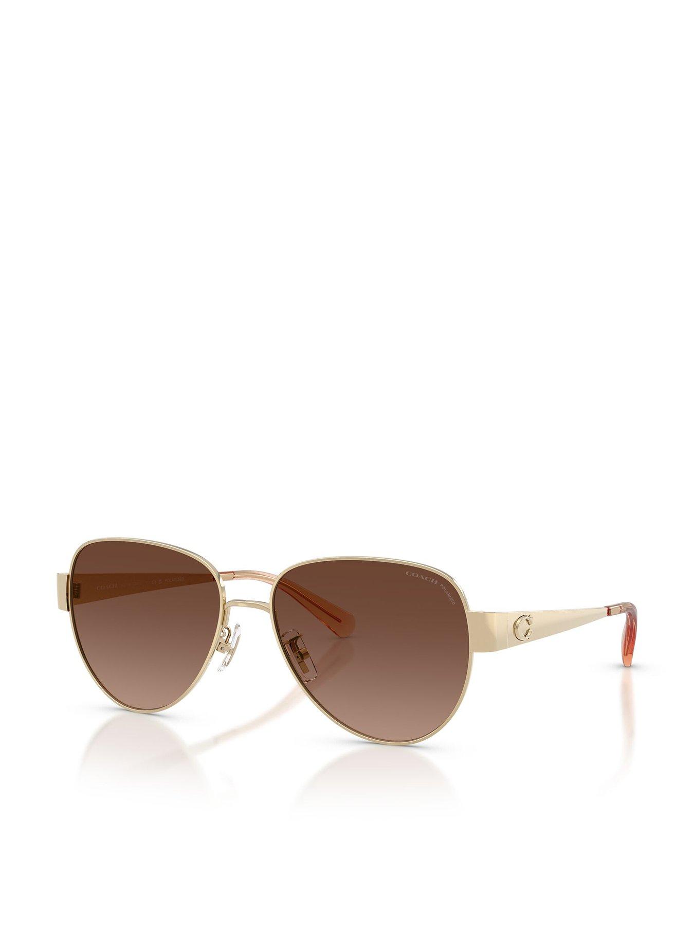 COACH Aviator Sunglasses - Gold