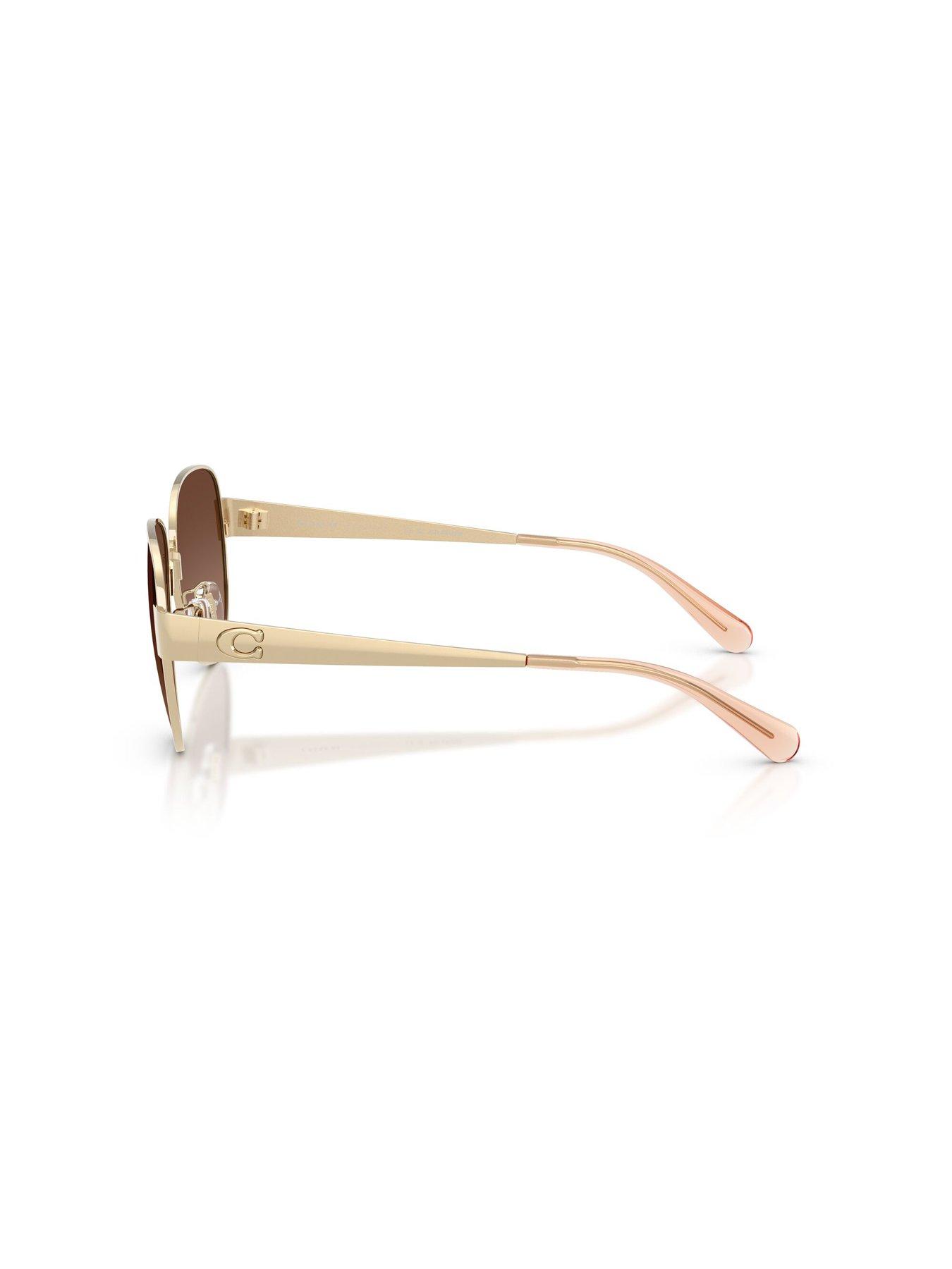 Image 2 of 5 of COACH Aviator Sunglasses - Gold