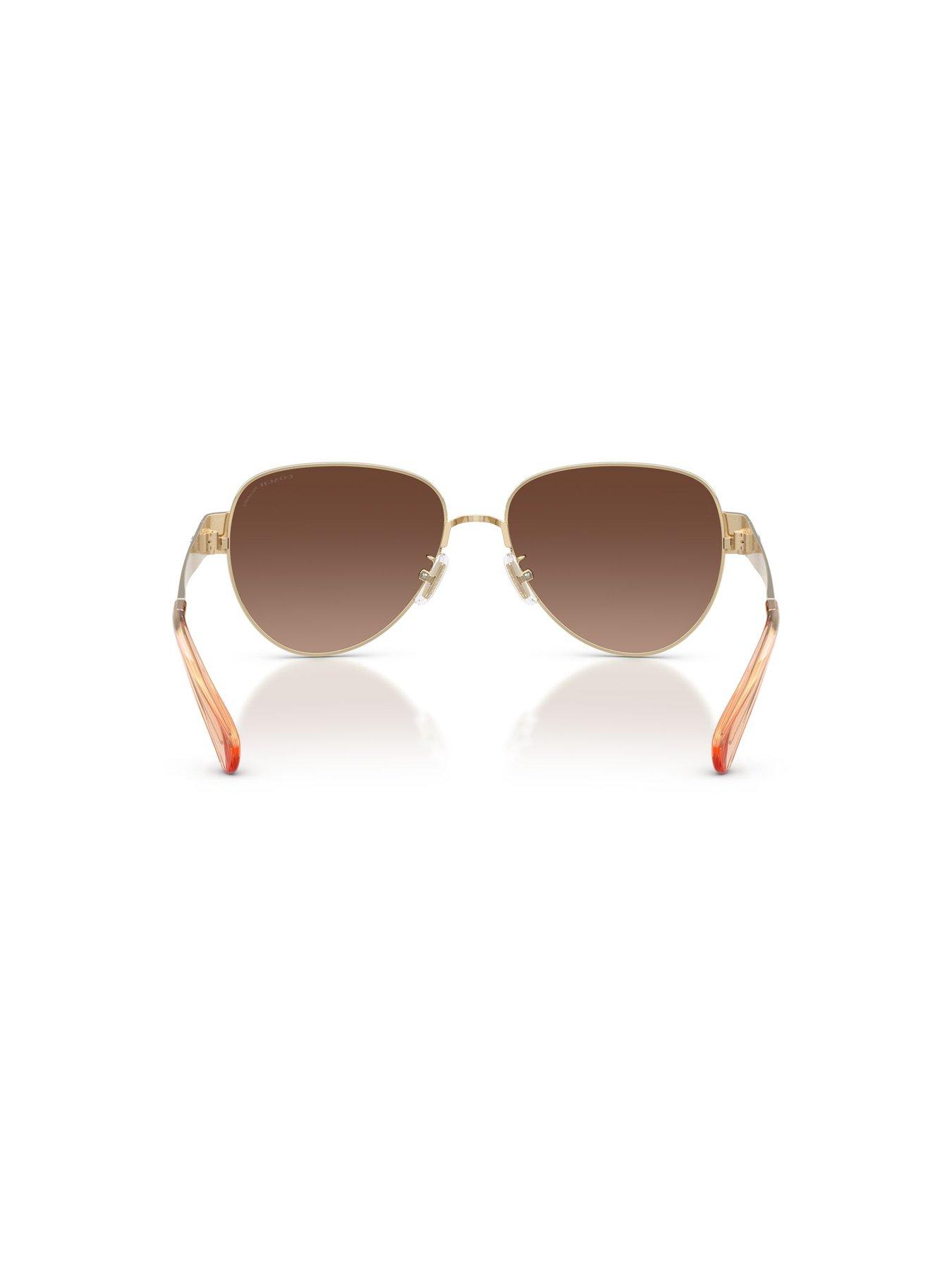 Image 5 of 5 of COACH Aviator Sunglasses - Gold