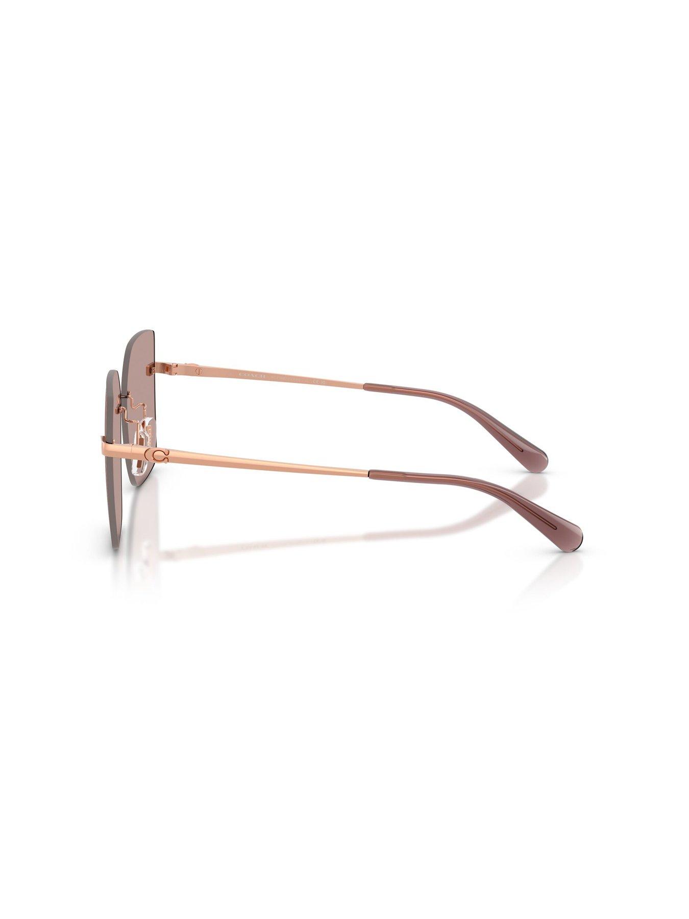 Image 2 of 5 of COACH Oversized Square Sunglasses- Rose Gold