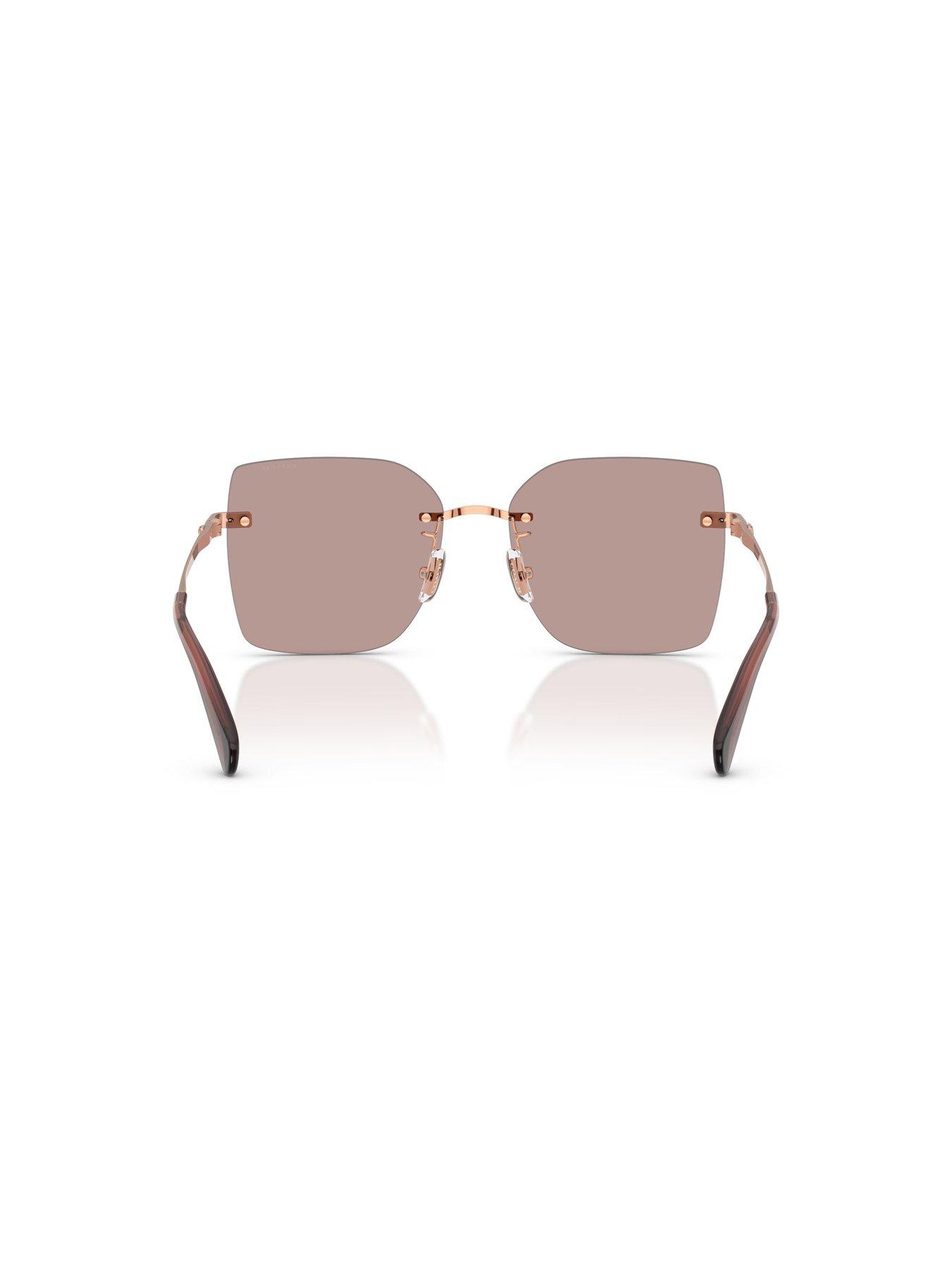 Image 5 of 5 of COACH Oversized Square Sunglasses- Rose Gold