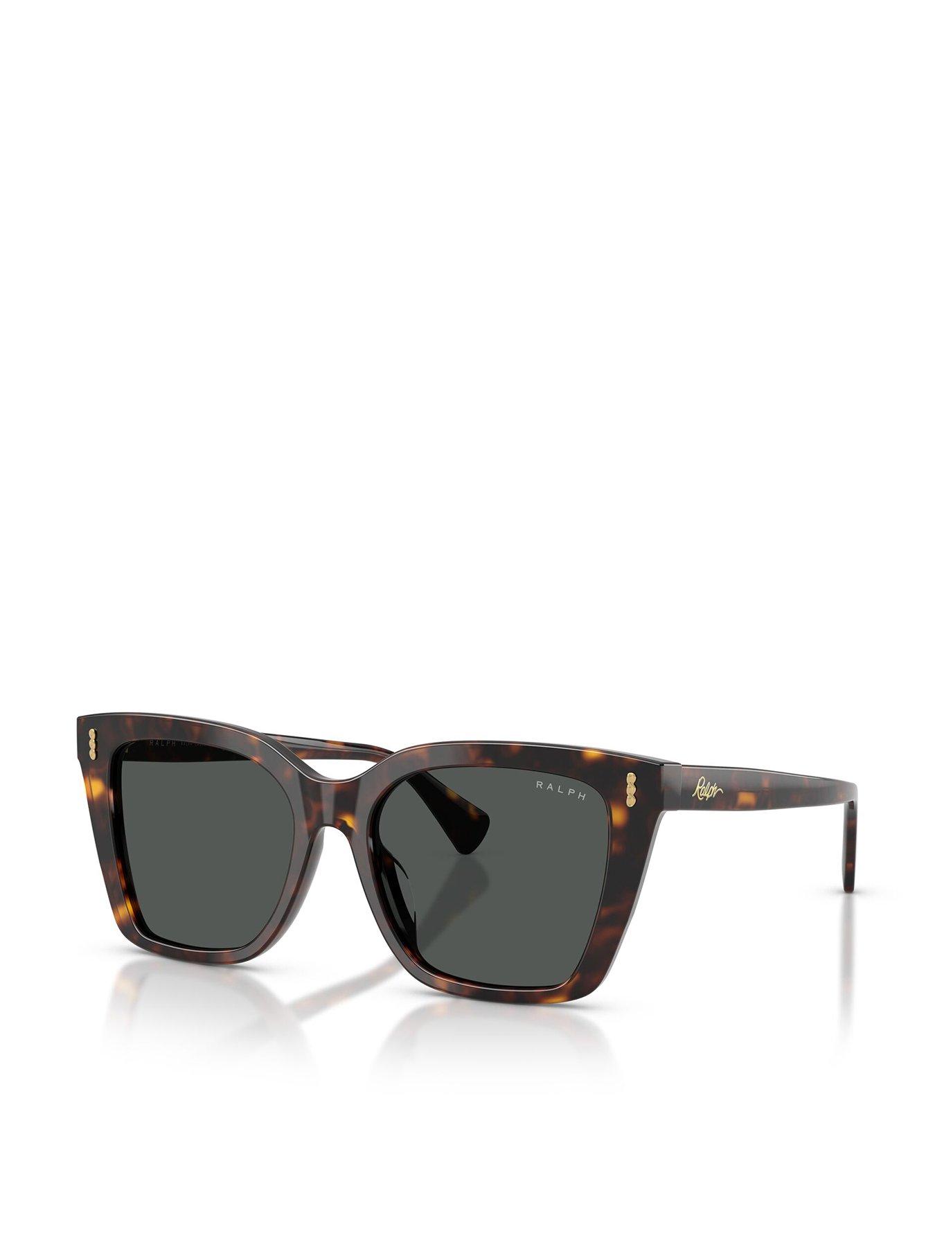 Ralph Square Oversized Sunglasses- Dark Havana- 0ra5349u