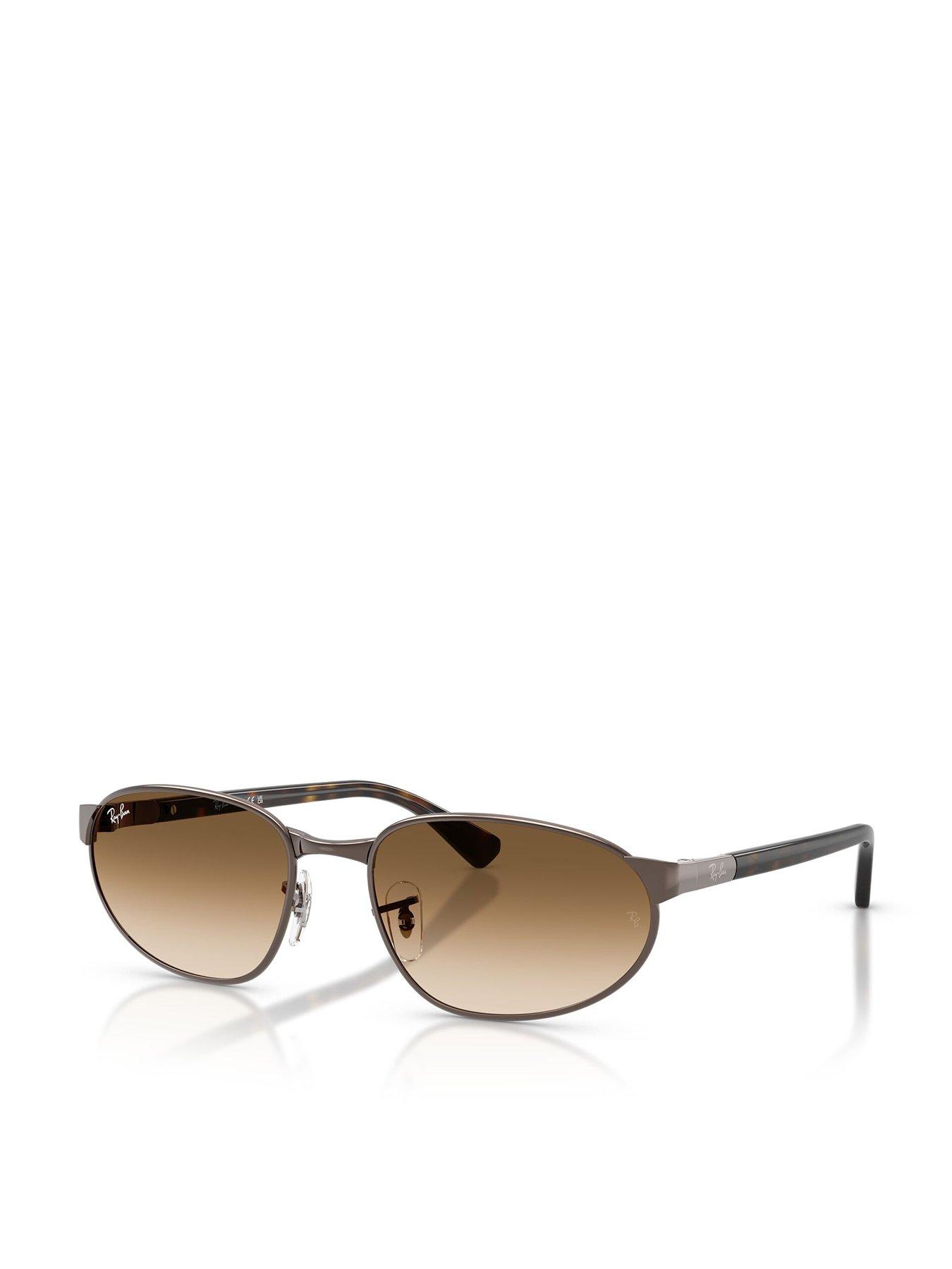 Ray-Ban 0rb3777 Irregular Sunglasses Copper Frame With Clear Gradient Brown Lens