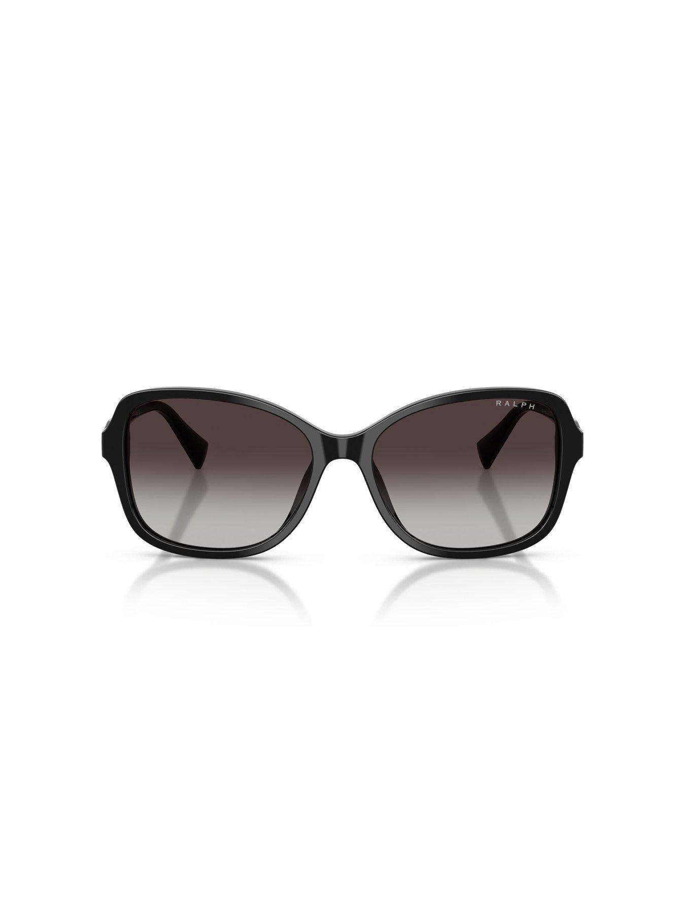 Image 2 of 5 of Ralph Round Cat Eye Sunglasses- Black - 0ra5351u