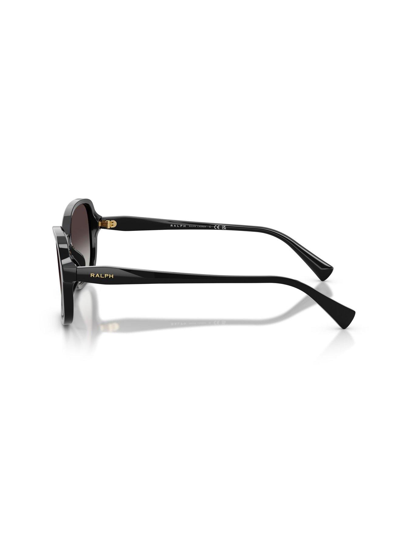 Image 3 of 5 of Ralph Round Cat Eye Sunglasses- Black - 0ra5351u