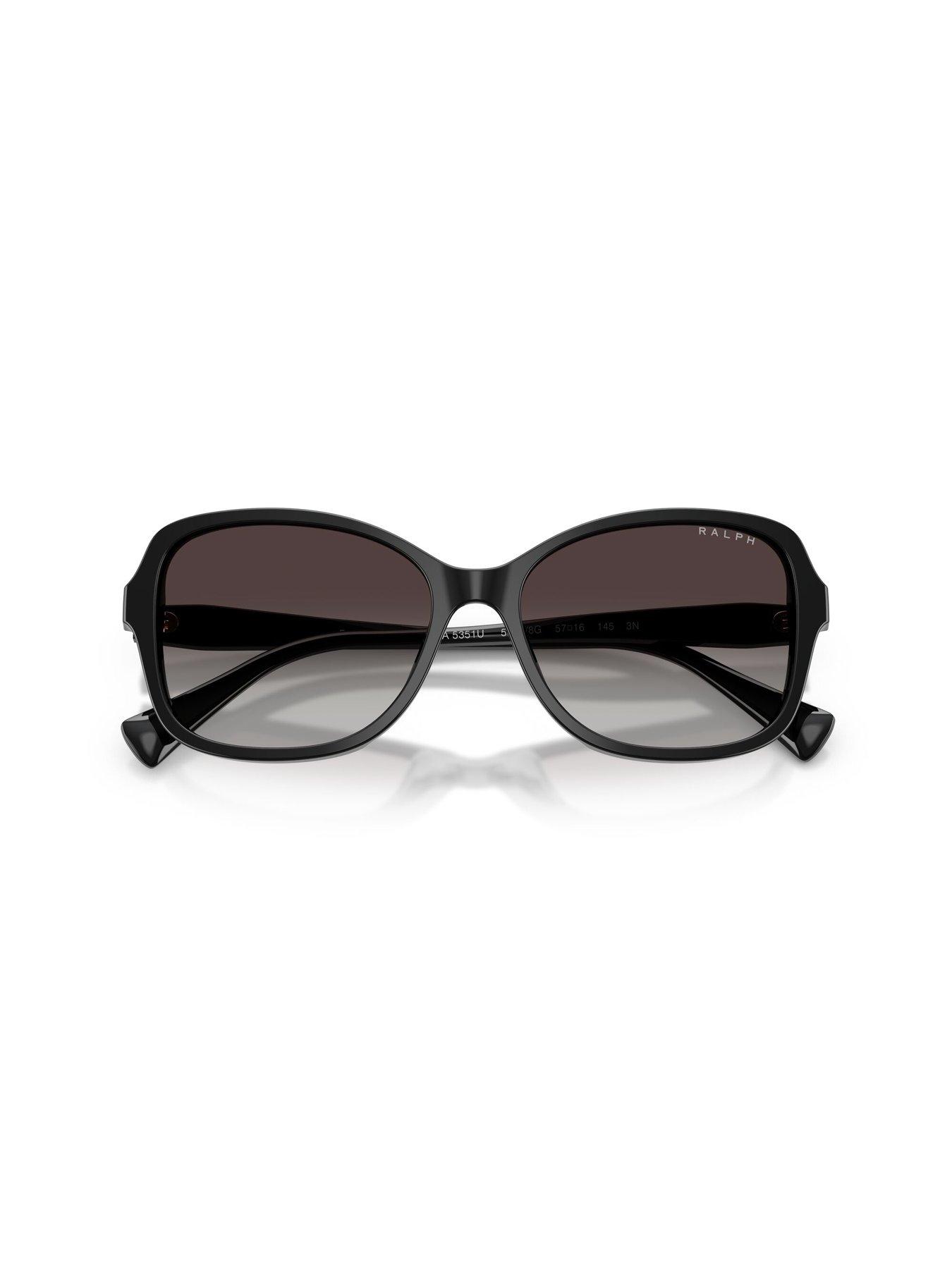 Image 4 of 5 of Ralph Round Cat Eye Sunglasses- Black - 0ra5351u