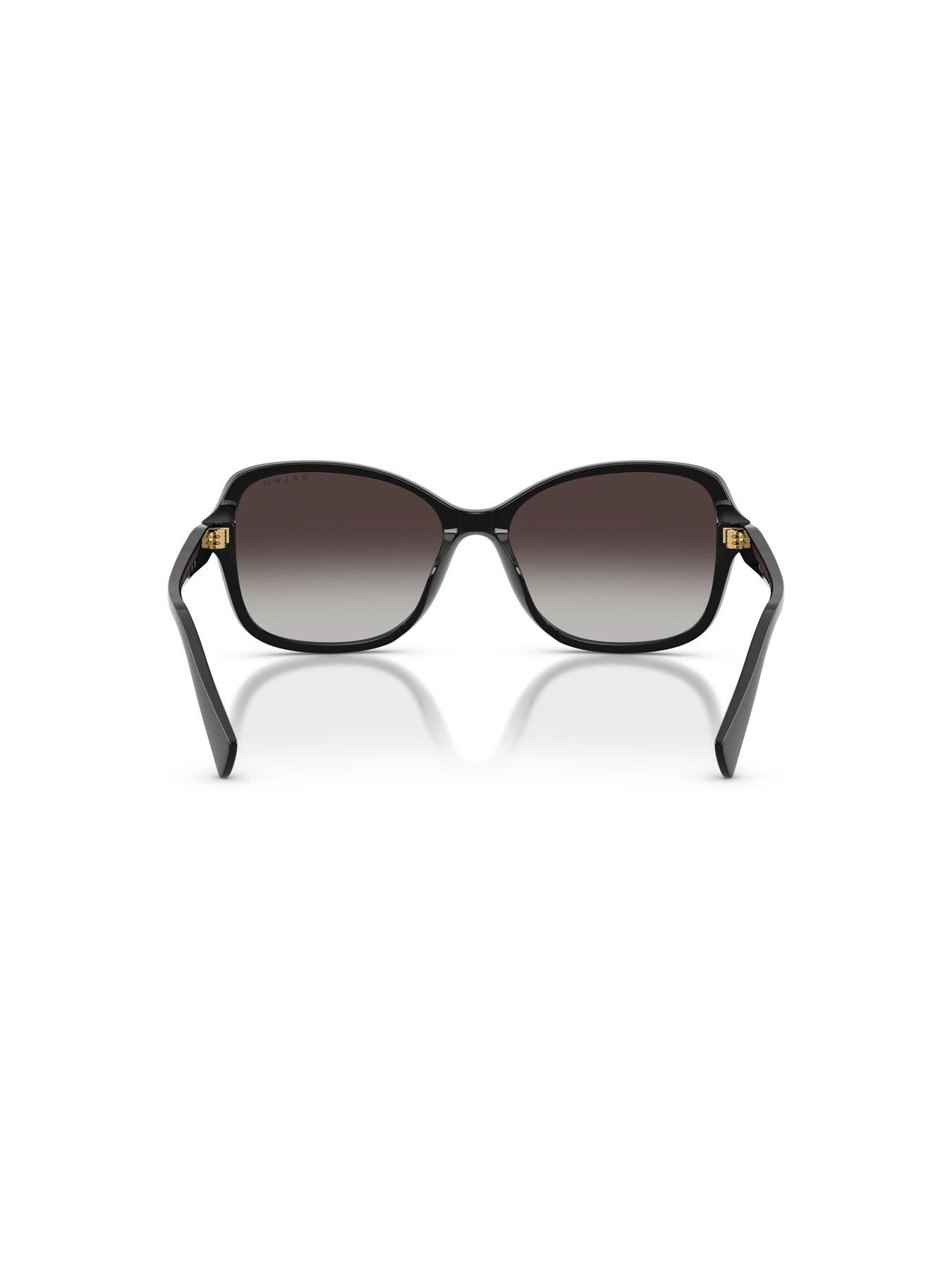 Image 5 of 5 of Ralph Round Cat Eye Sunglasses- Black - 0ra5351u