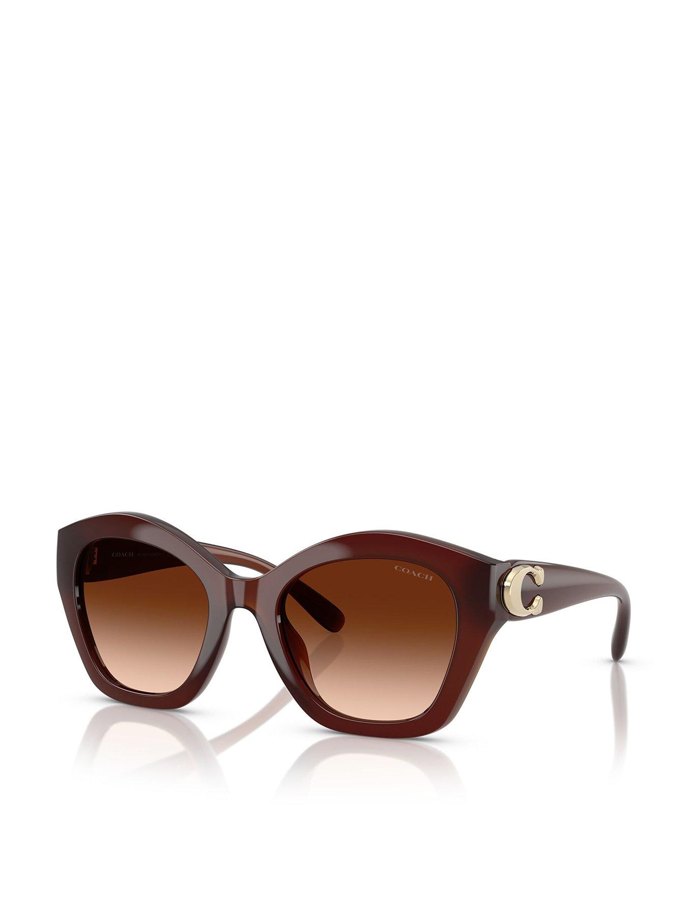 COACH Thick Round Square Frame Sunglasses - 0Hc8421U - Brown
