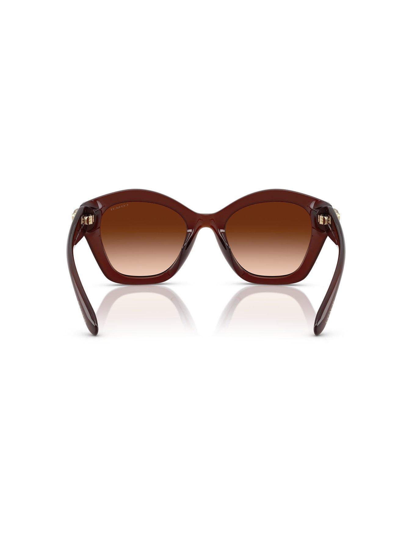 Image 5 of 5 of COACH Thick Round Square Frame Sunglasses - 0Hc8421U - Brown