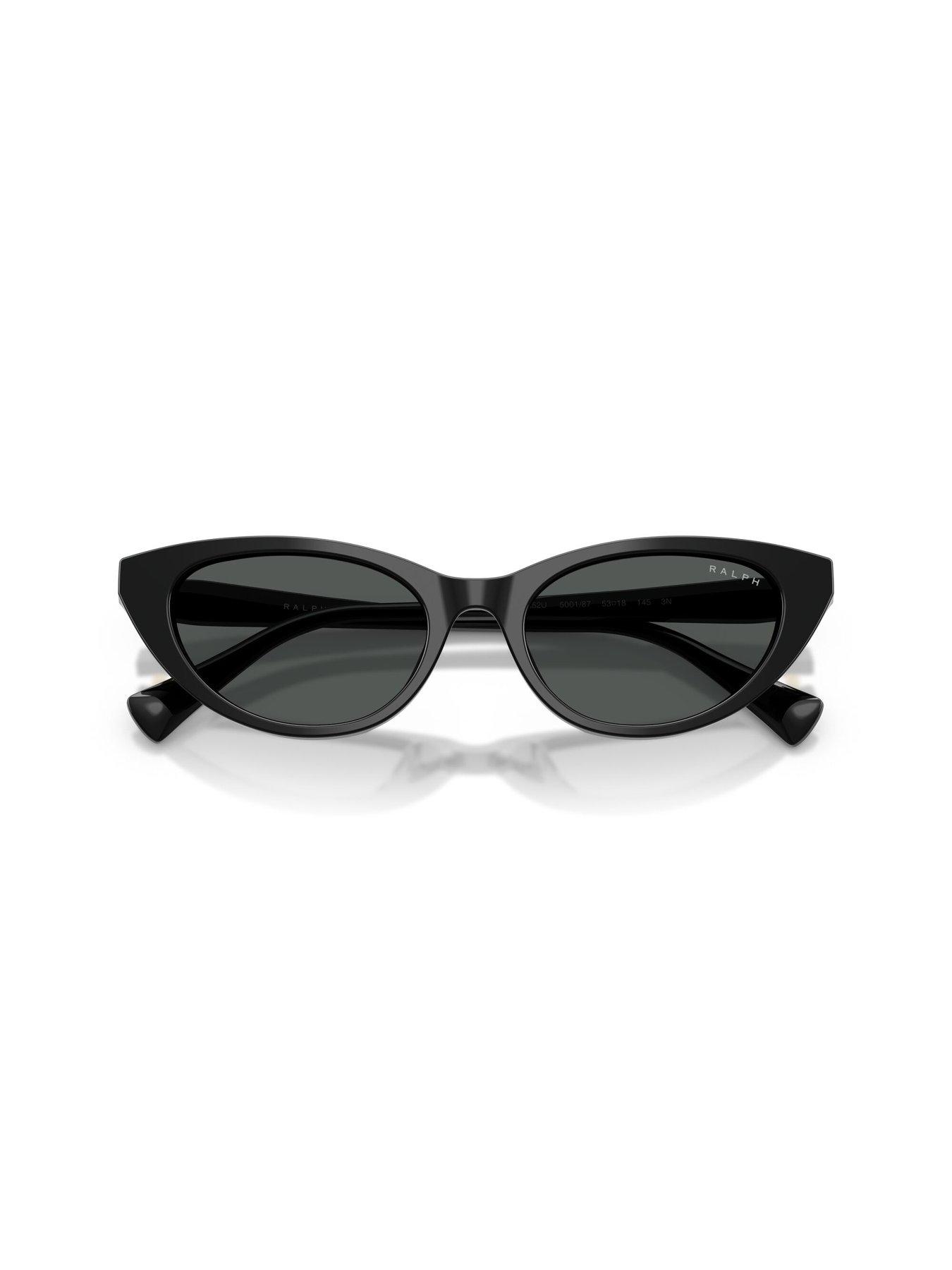 Image 4 of 5 of Ralph Cat Eye Sungnlasses- Black- 0ra5352u