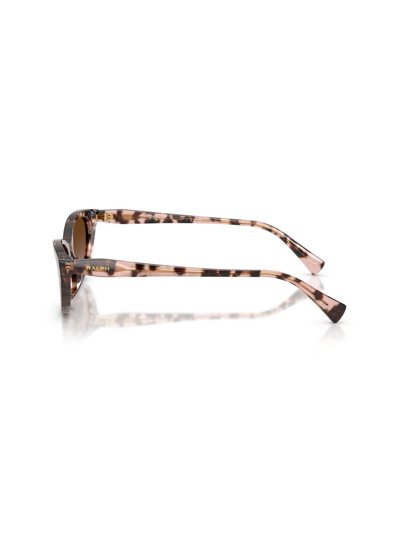 Image 3 of 5 of Ralph Thin Cat Eye Frame Sunglasses- Havana- 0ra5352u