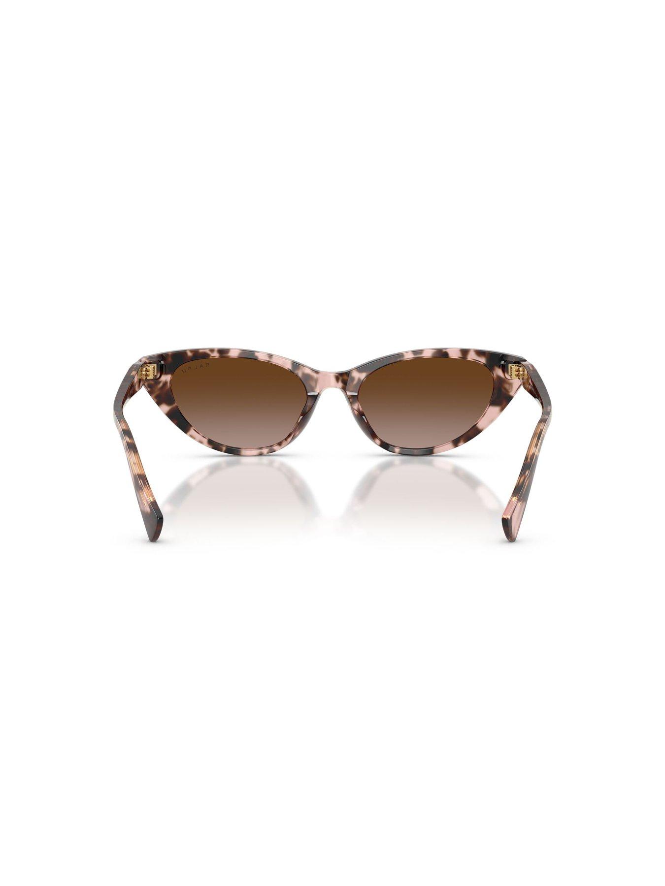 Image 5 of 5 of Ralph Thin Cat Eye Frame Sunglasses- Havana- 0ra5352u