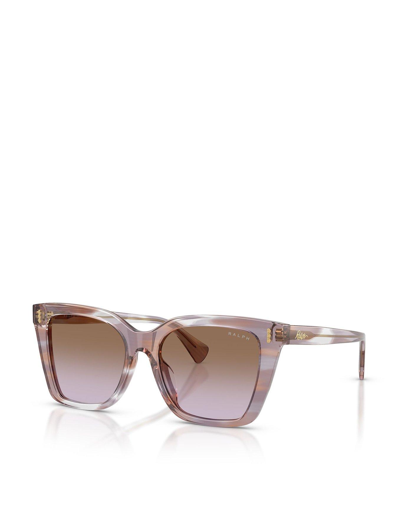  image of ralph-sqaure-sunglasses-with-thick-frame--translucent-print--0ra5348u