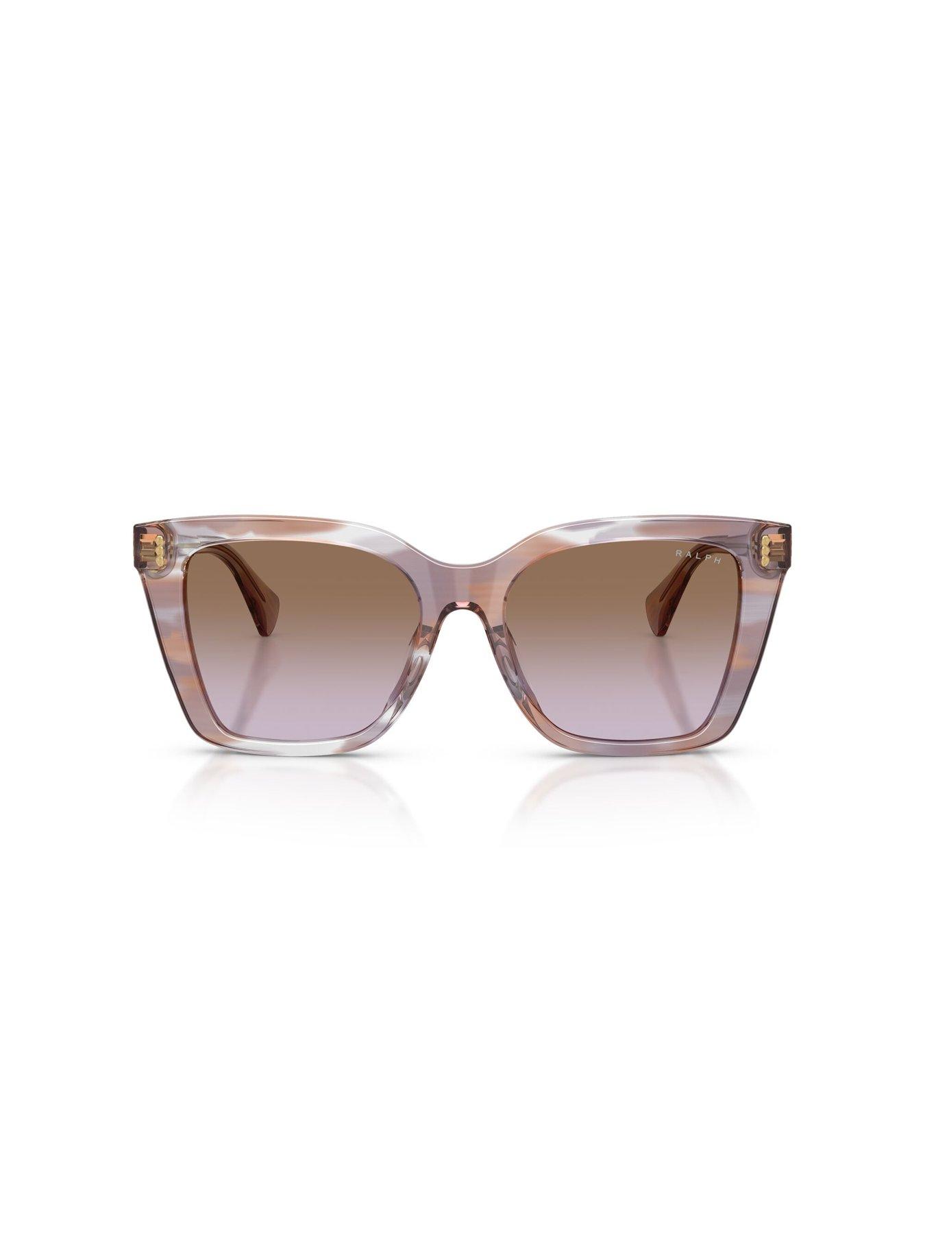 Image 2 of 5 of Ralph Sqaure Sunglasses With Thick Frame- Translucent Print- 0ra5348u