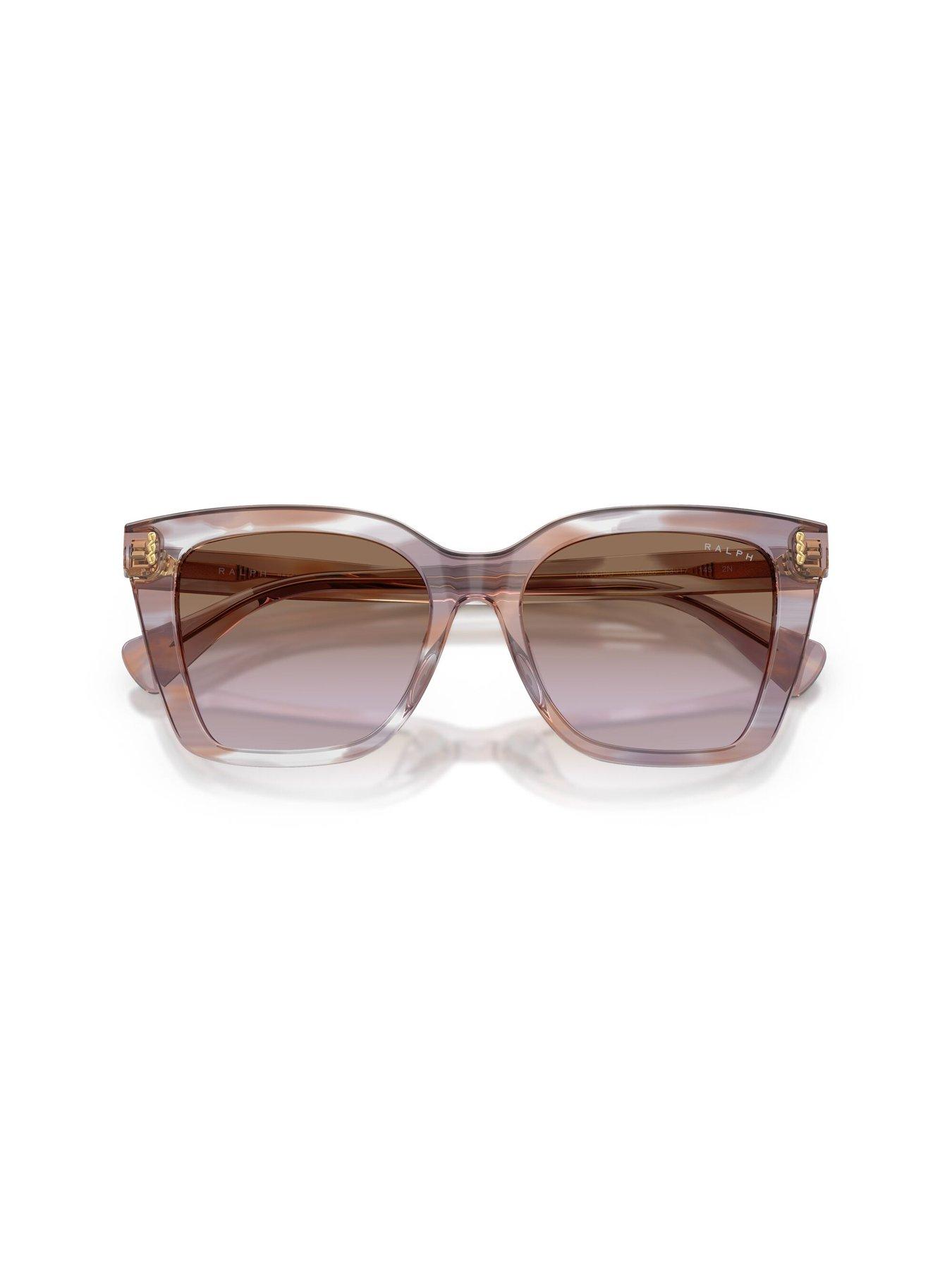 Image 4 of 5 of Ralph Sqaure Sunglasses With Thick Frame- Translucent Print- 0ra5348u
