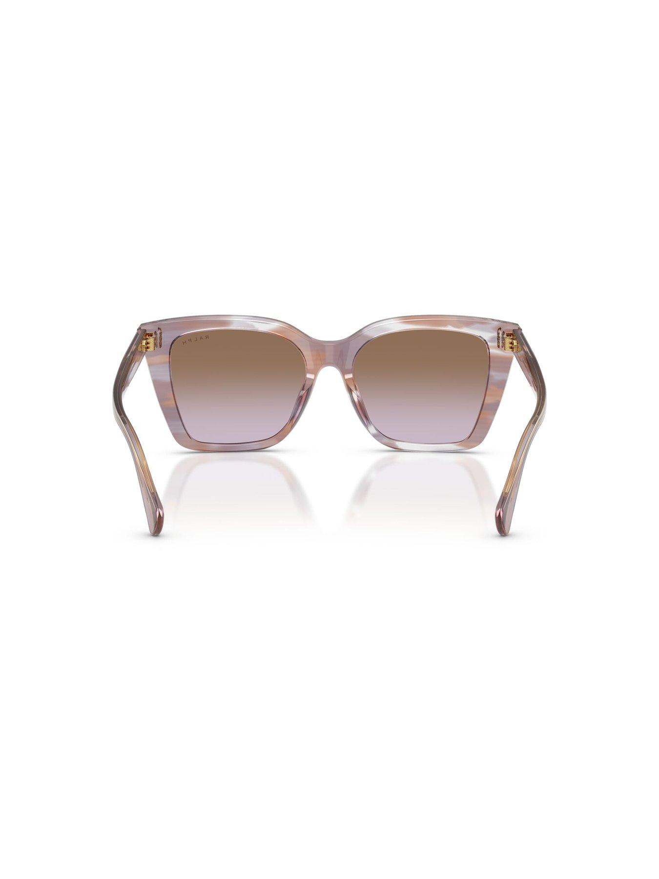 Image 5 of 5 of Ralph Sqaure Sunglasses With Thick Frame- Translucent Print- 0ra5348u