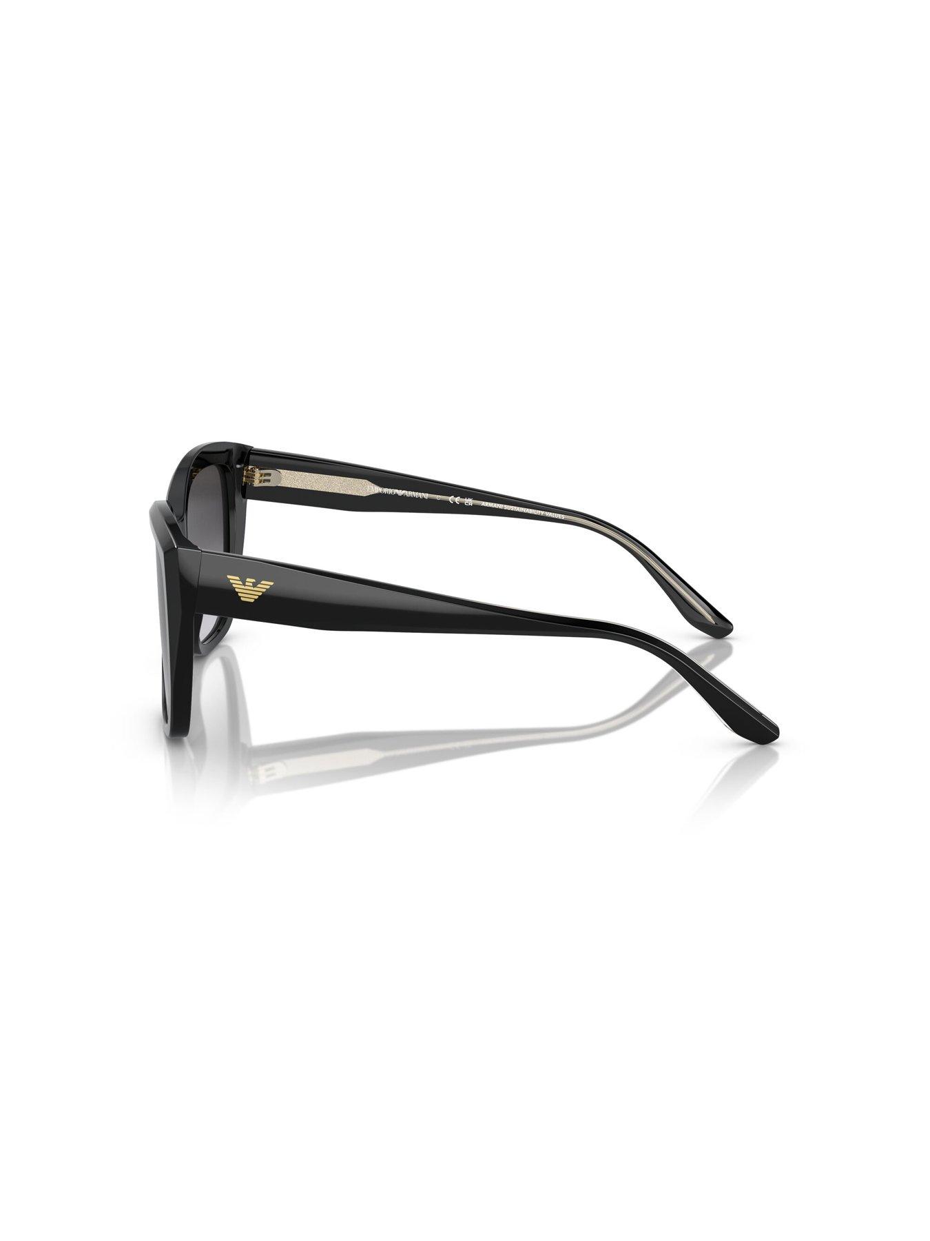 Image 2 of 5 of Emporio Armani Classic Square Sunglasses - Black