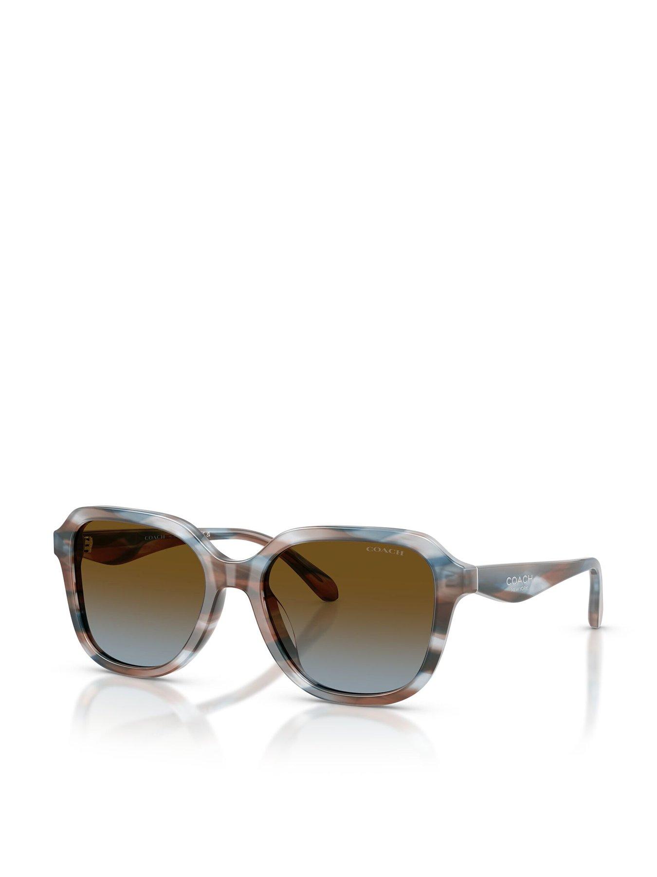  image of coach-round-sunglasses--blue-havana