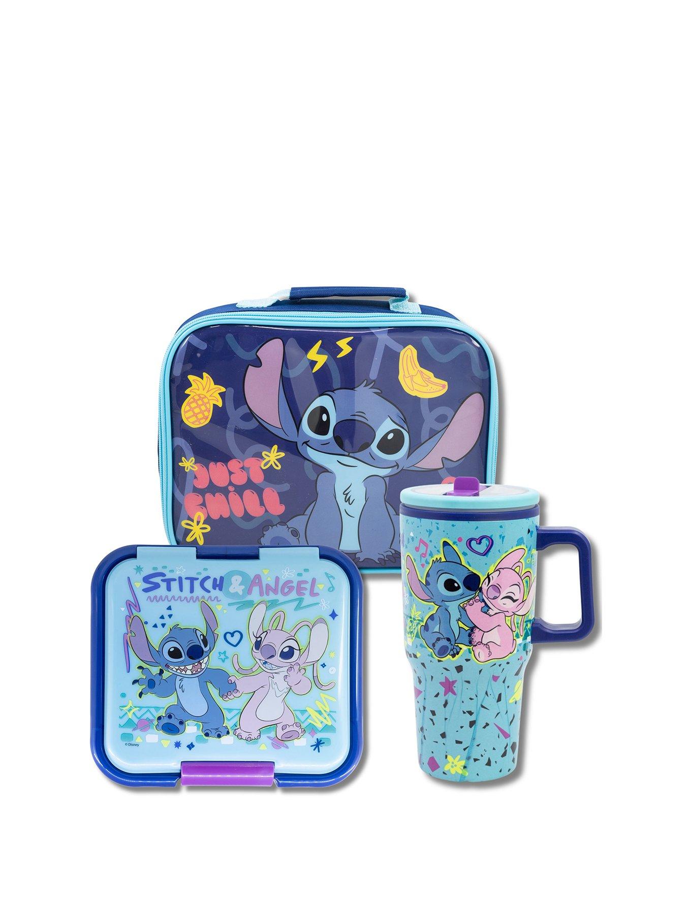 Lilo & Stitch Stor Stitch Rectangular Insulated Bag with PP Cool Mug and Multi Compartment Sandwich Box