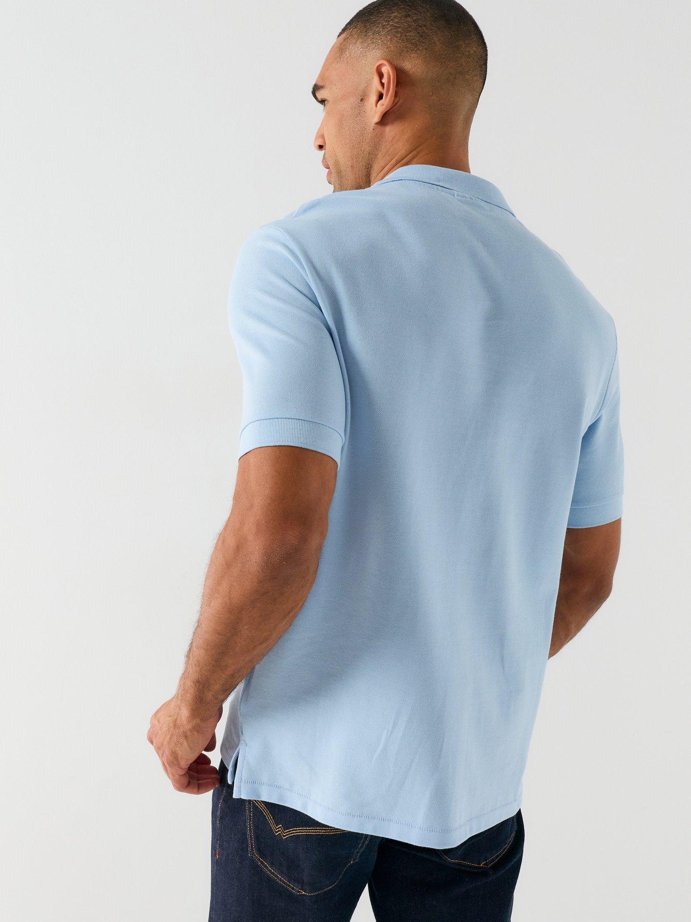Image 2 of 4 of PS PAUL SMITH Men's Regular Fit Polo Shirt with Zebra Logo - Light Blue