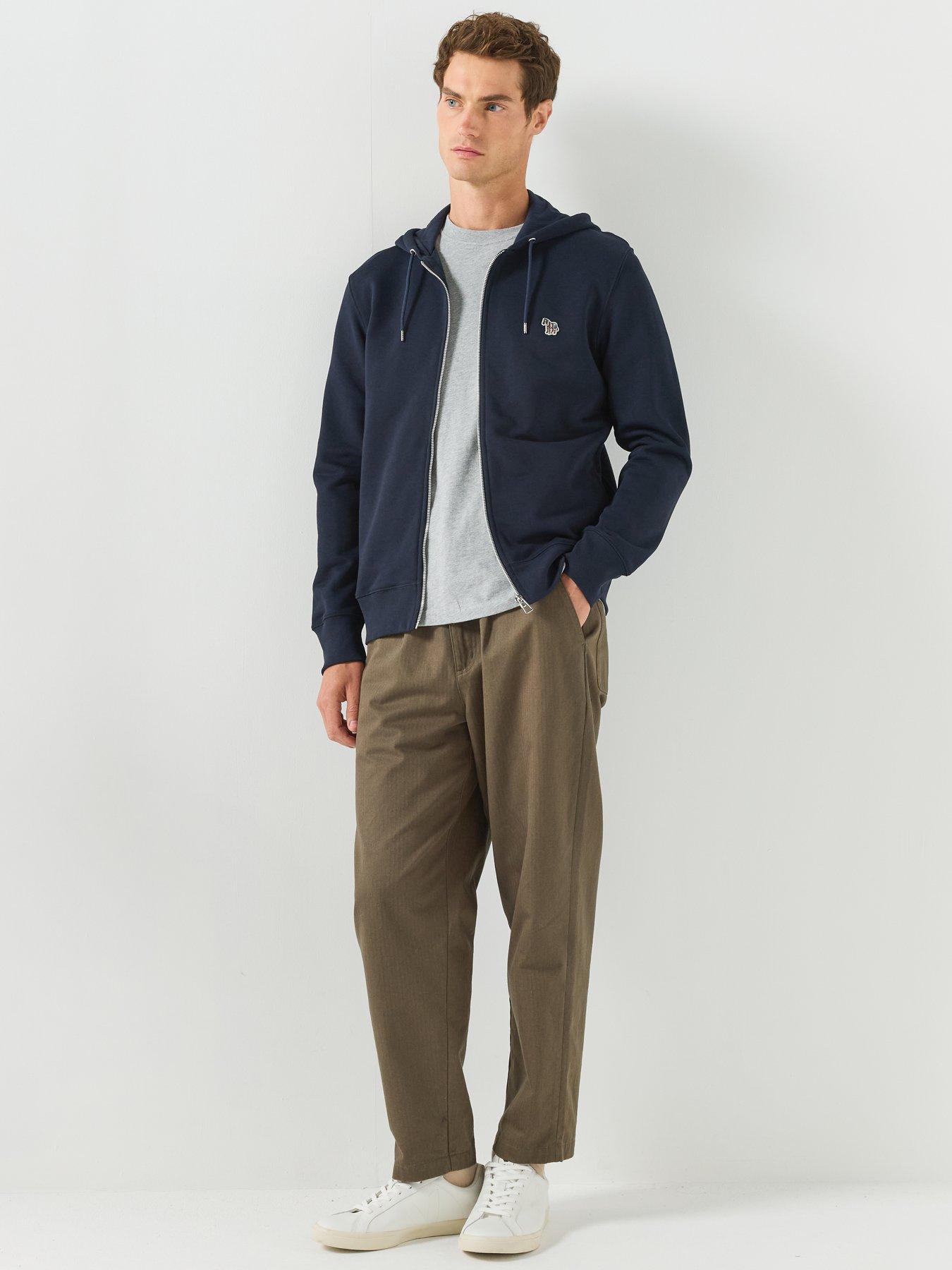 Image 3 of 6 of PS PAUL SMITH Regular Fit Zebra Zip Hoodie - Blue