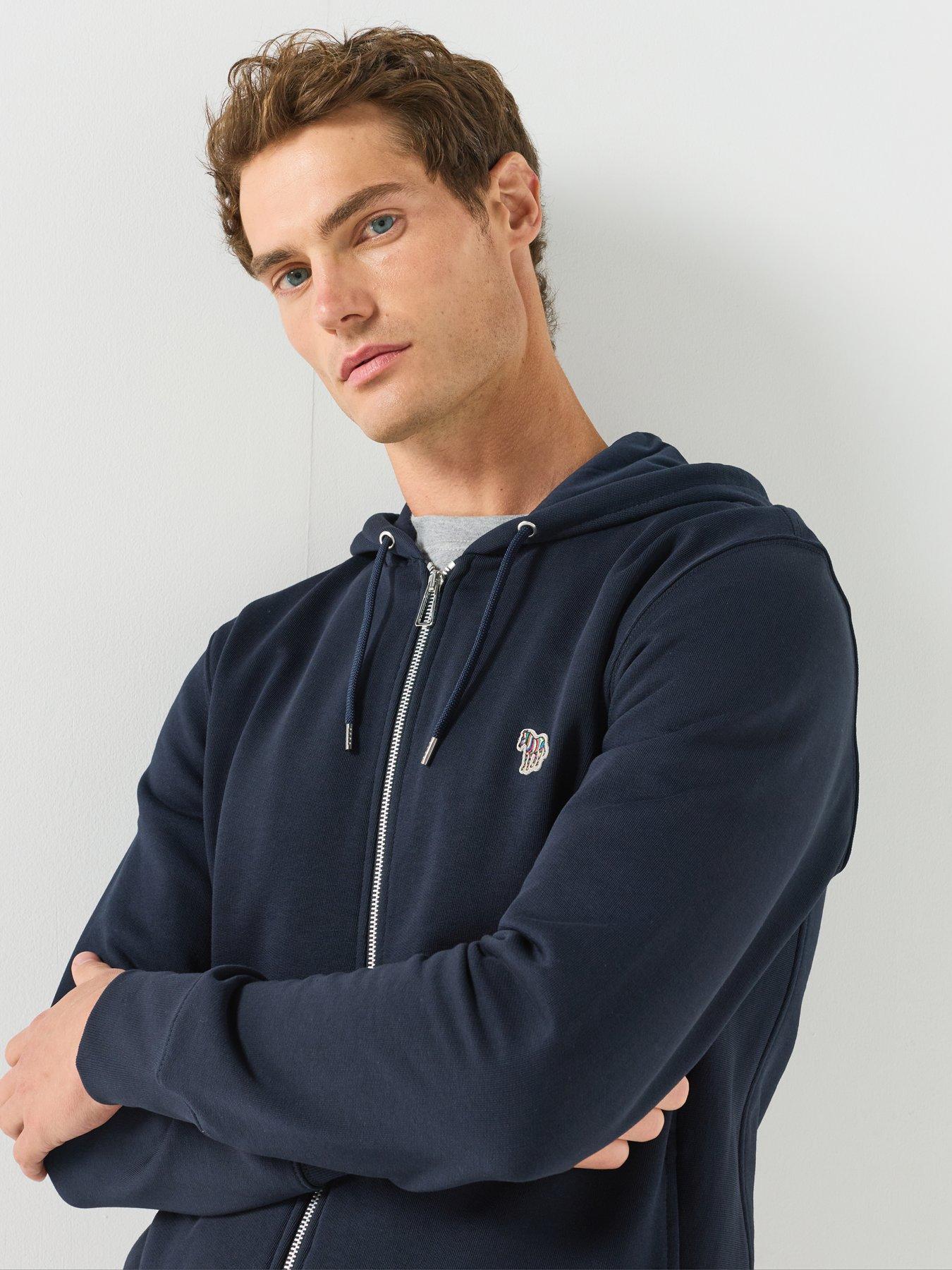 Image 5 of 6 of PS PAUL SMITH Regular Fit Zebra Zip Hoodie - Blue
