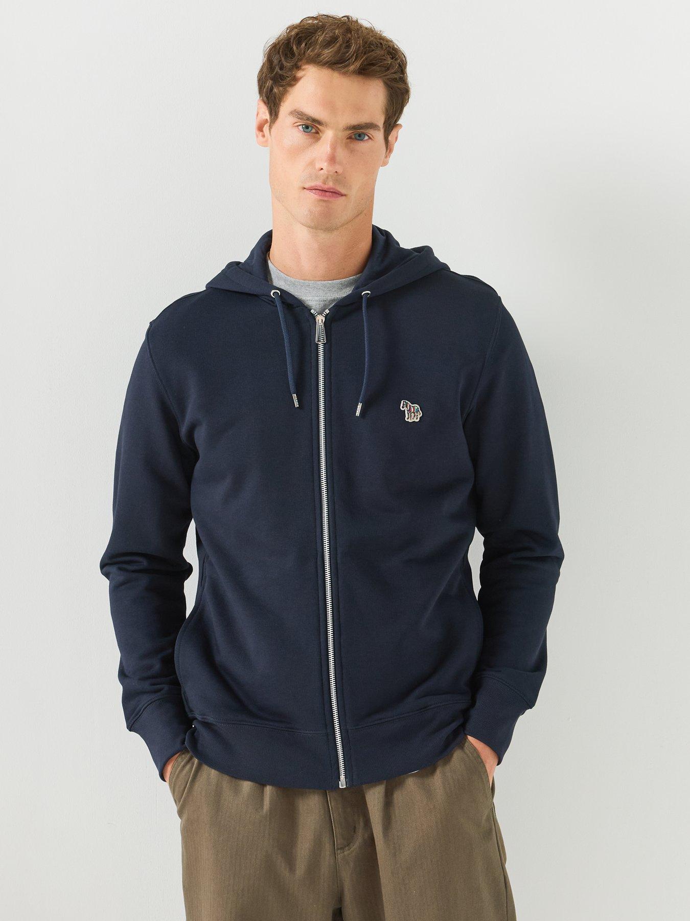Image 6 of 6 of PS PAUL SMITH Regular Fit Zebra Zip Hoodie - Blue