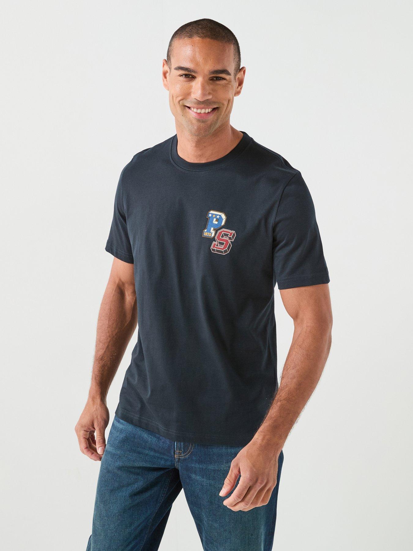 PS PAUL SMITH Regular Fit Chest Graphic T-Shirt - Blue