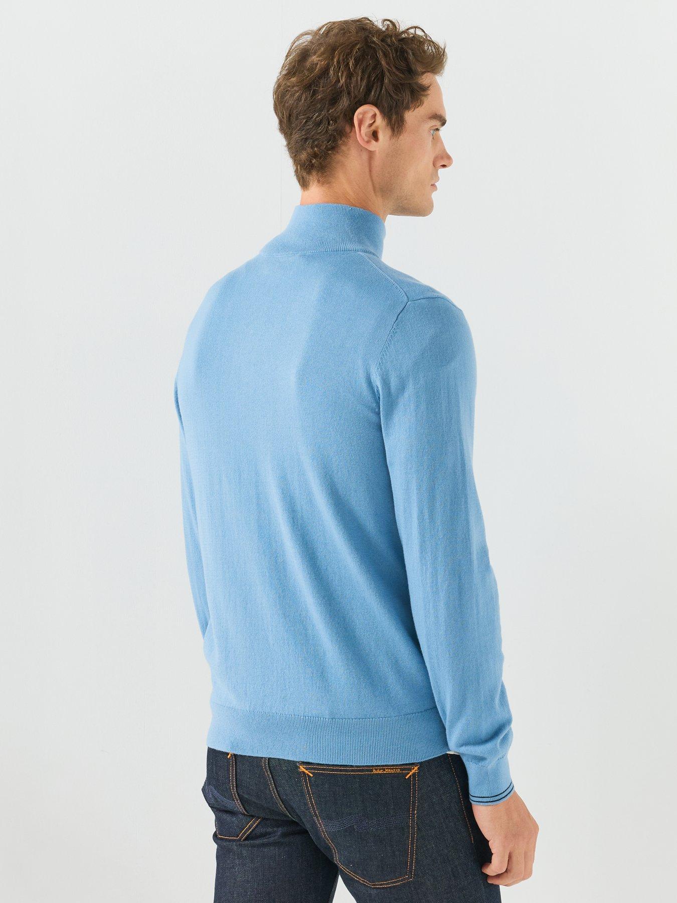 Image 2 of 6 of PS PAUL SMITH Zebra Zip Knitted Jumper - Blue