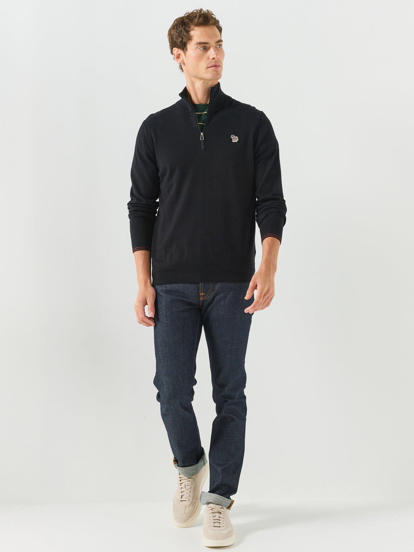 Image 3 of 5 of PS PAUL SMITH Zebra Zip Knitted Jumper - Black
