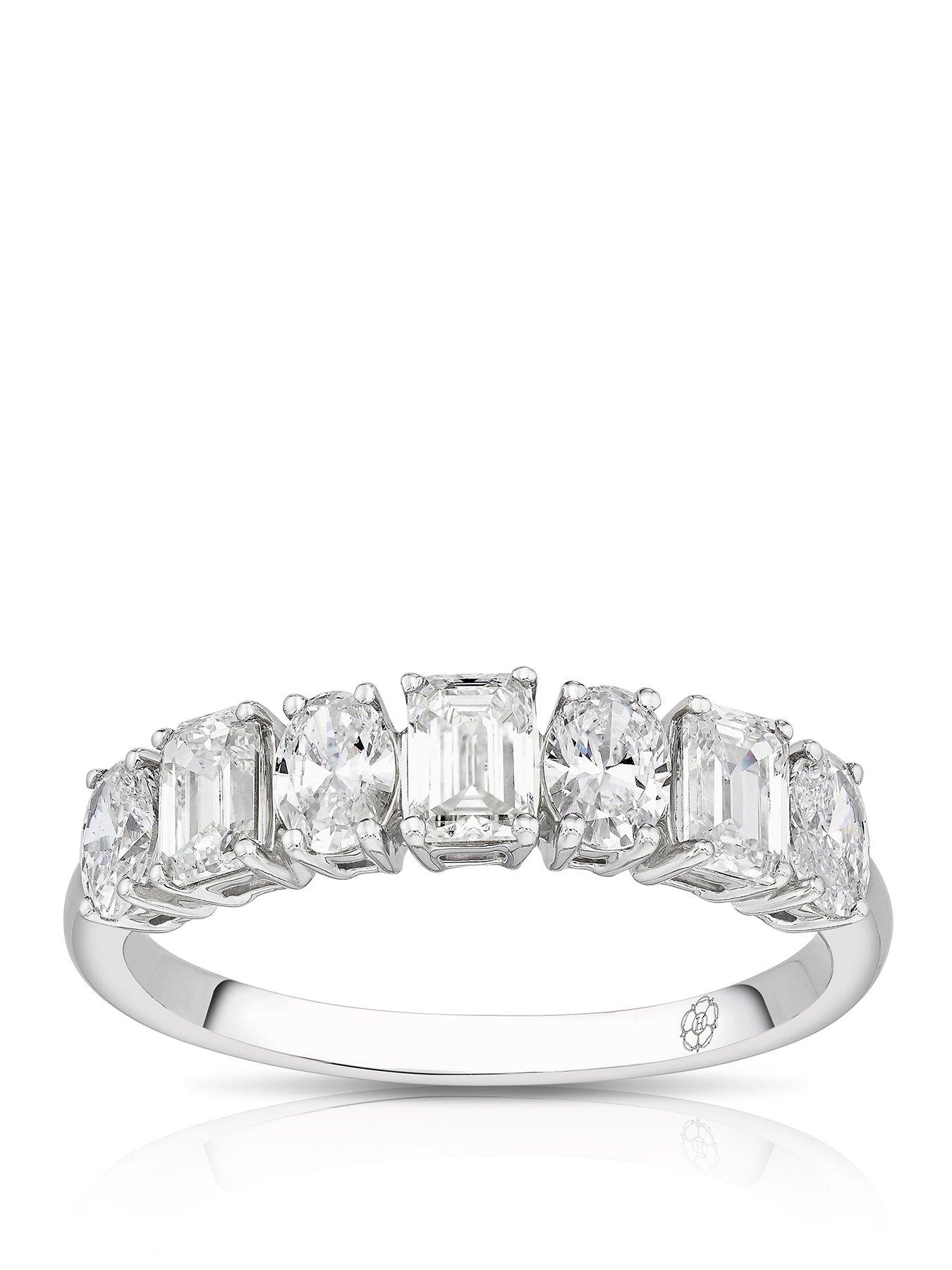 Harriet 14ct White Gold Oval  &  Radiant Cut Eternity 1.30ct Lab Grown Diamond Ring