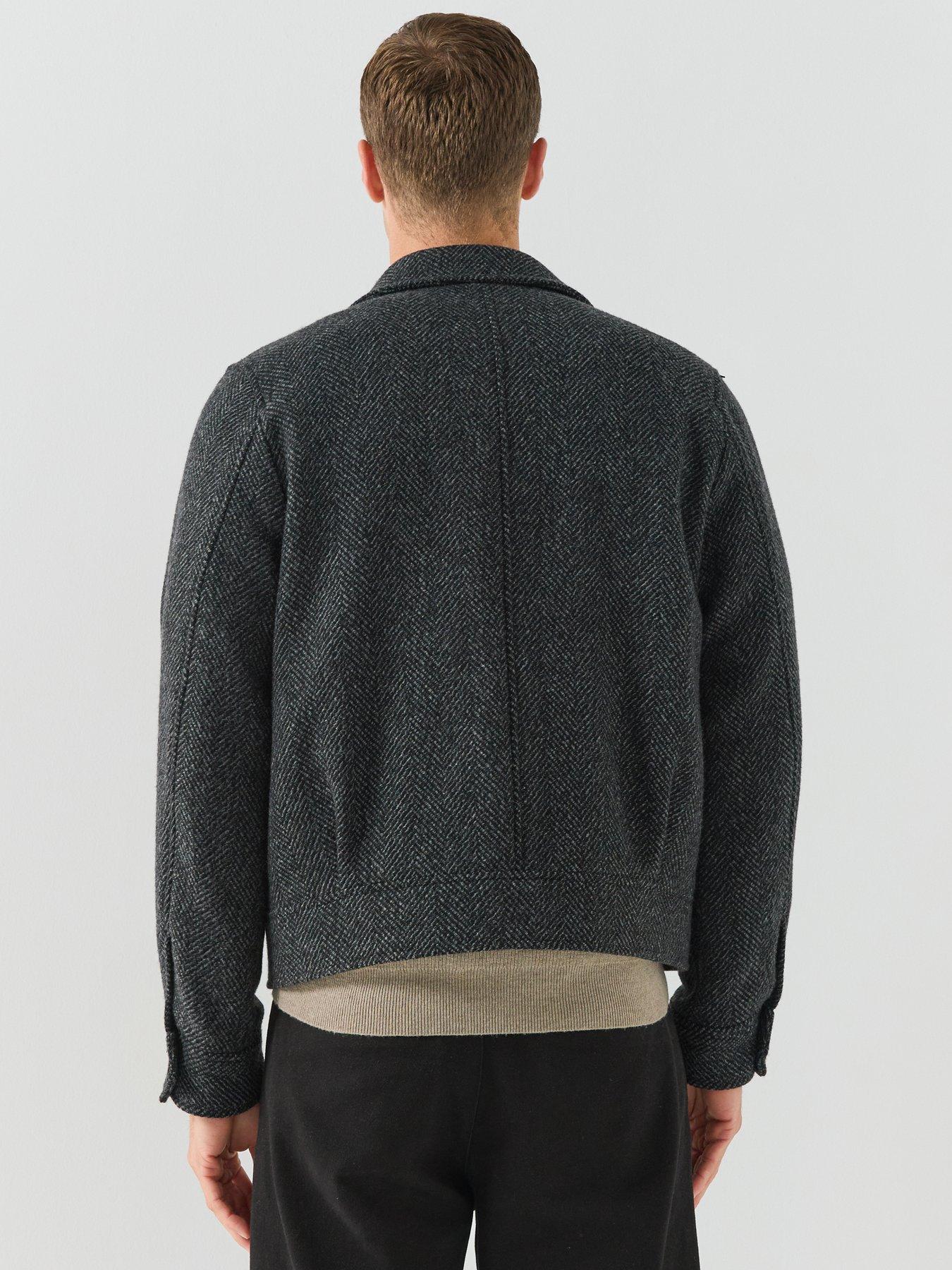 Image 2 of 6 of PS PAUL SMITH Mens Wool-Rich Zip Through Harrington Jacket - Black
